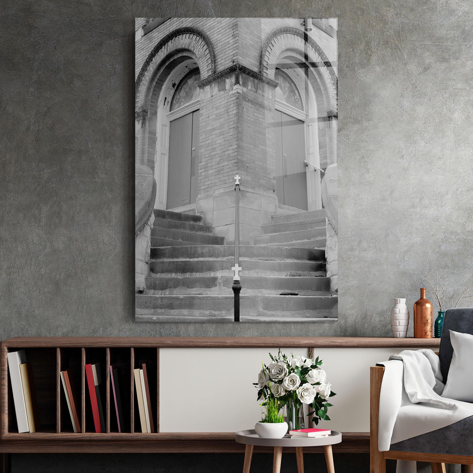 Glasbild Grey Dors mockup 2