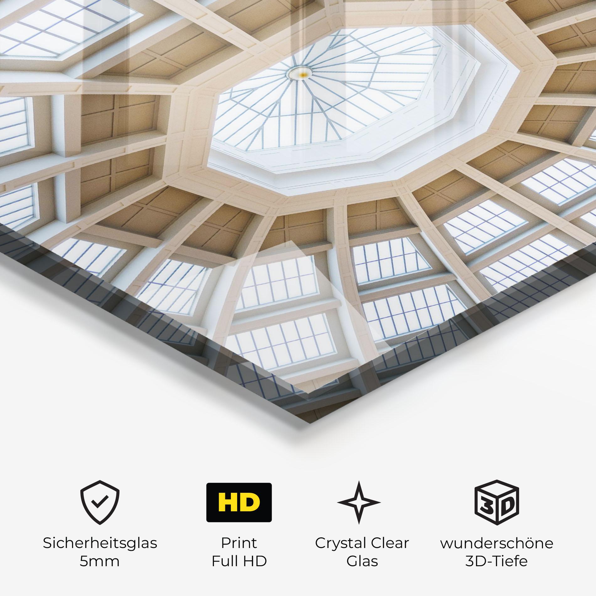 Glasbild Ceiling Dome mockup 3