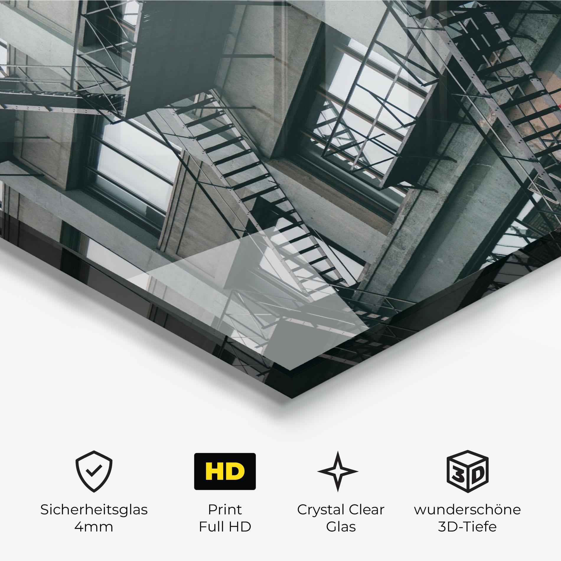 Glasbild Building Stairs mockup 3