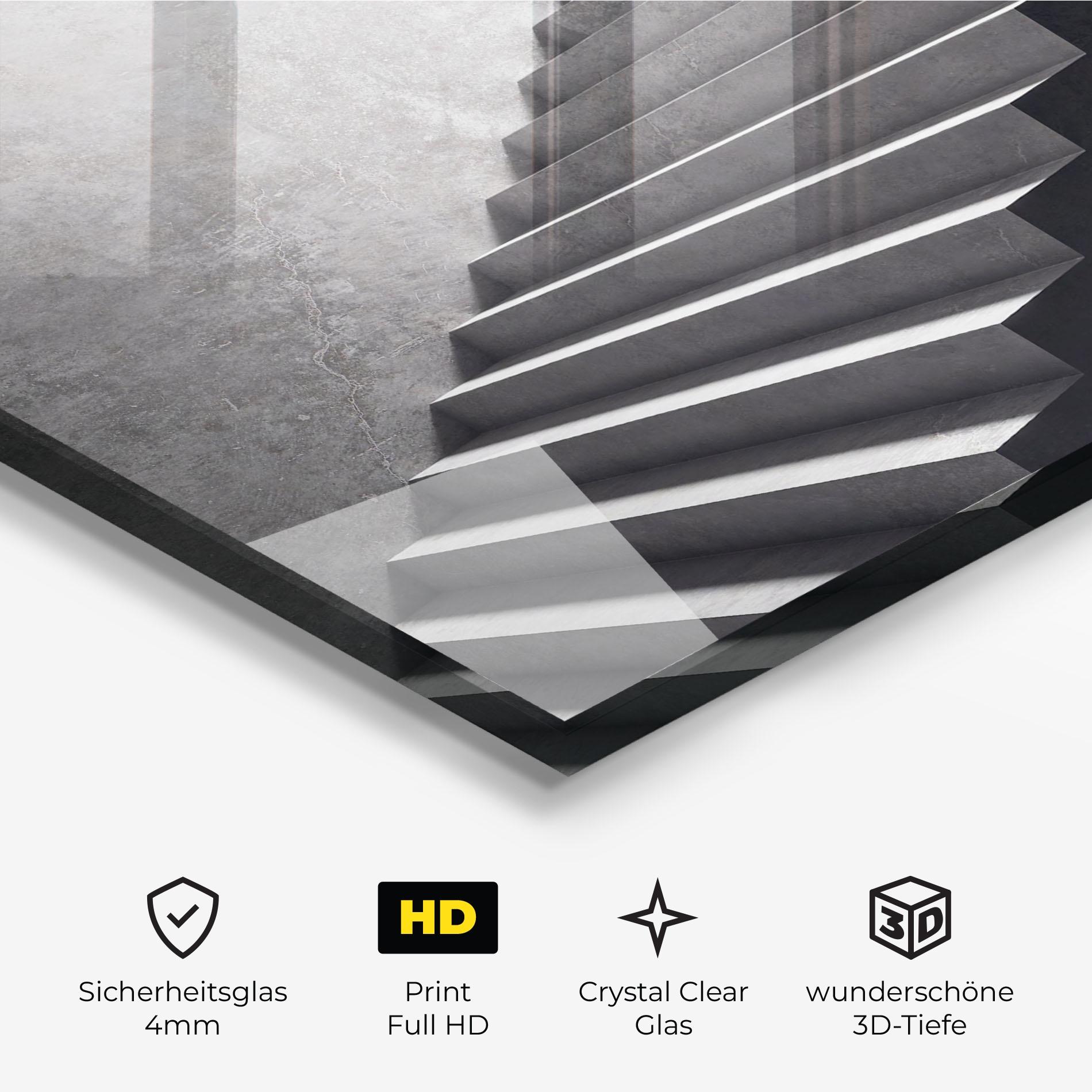 Glasbild Concrete Stairs mockup 3