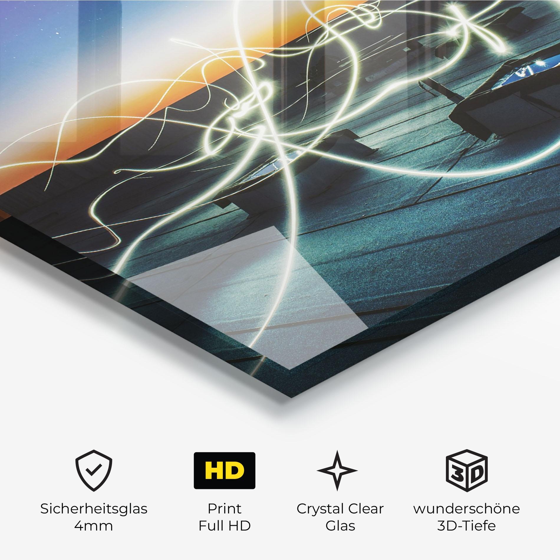 Glasbild White Light Floating mockup 3