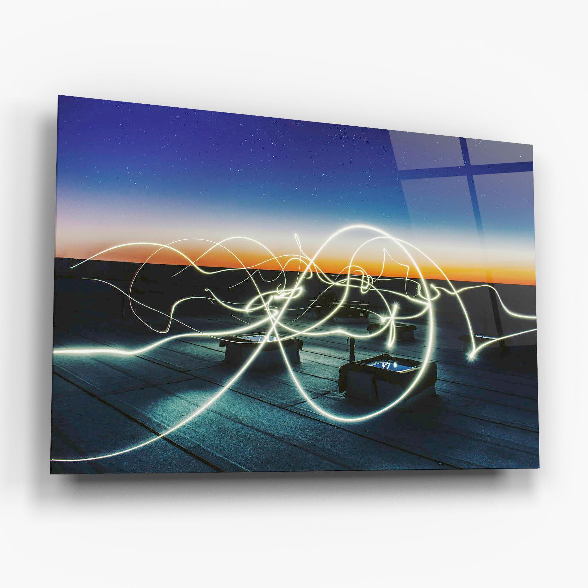 Glasbild White Light Floating mockup 6