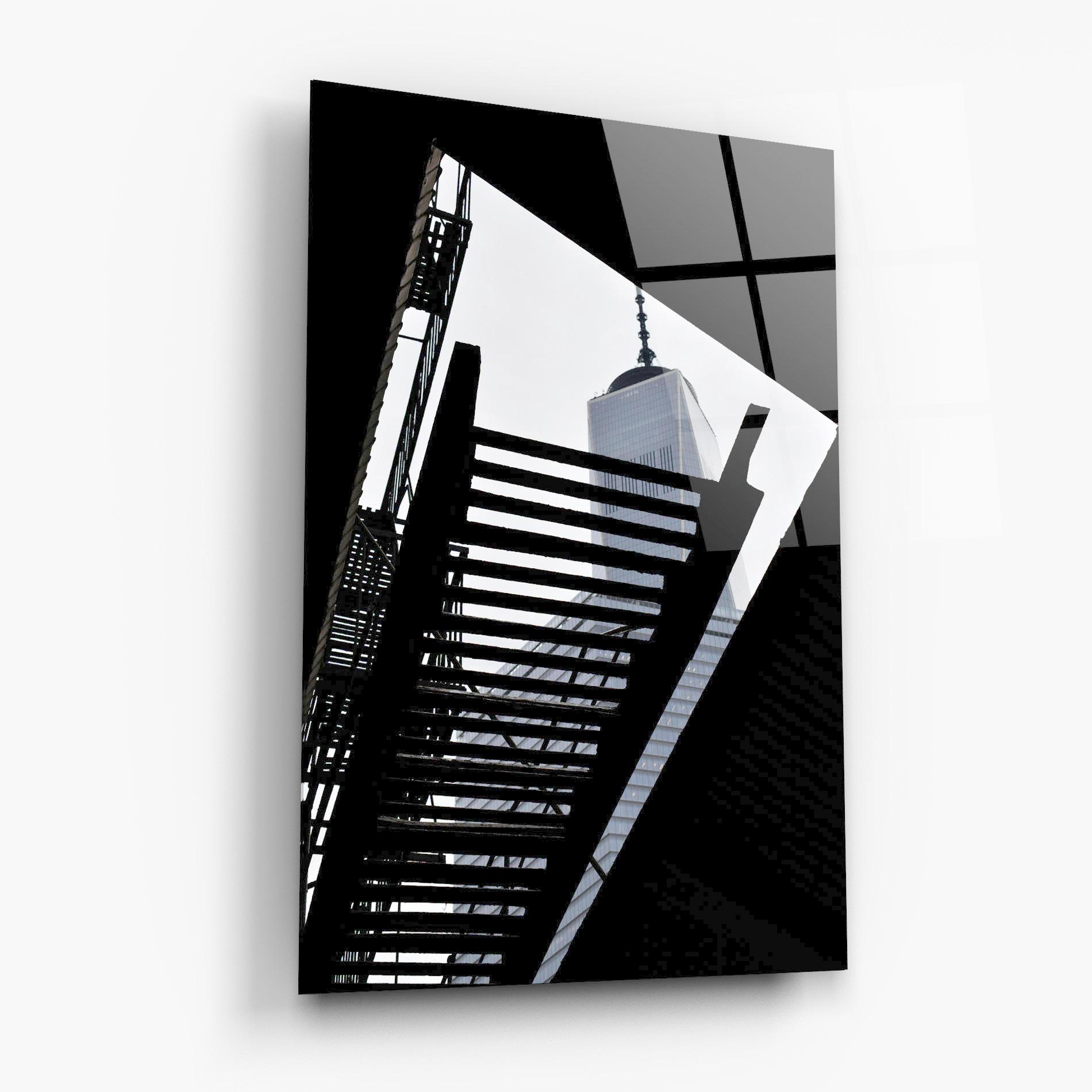 Glasbild Black Stairs Floating mockup 6