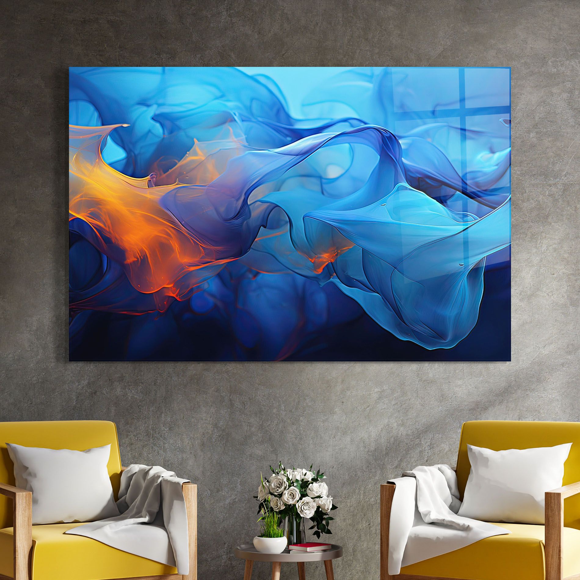 Blue Orange Floating mockup 4