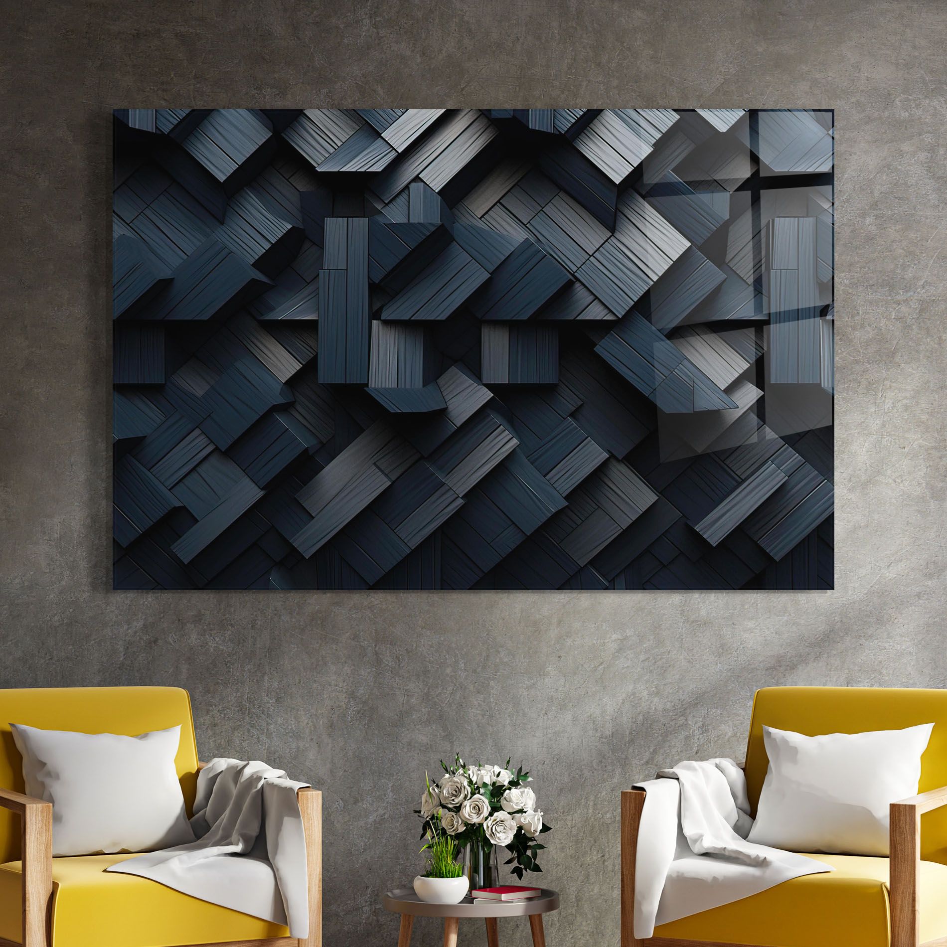 Dark Blue Wall mockup 4