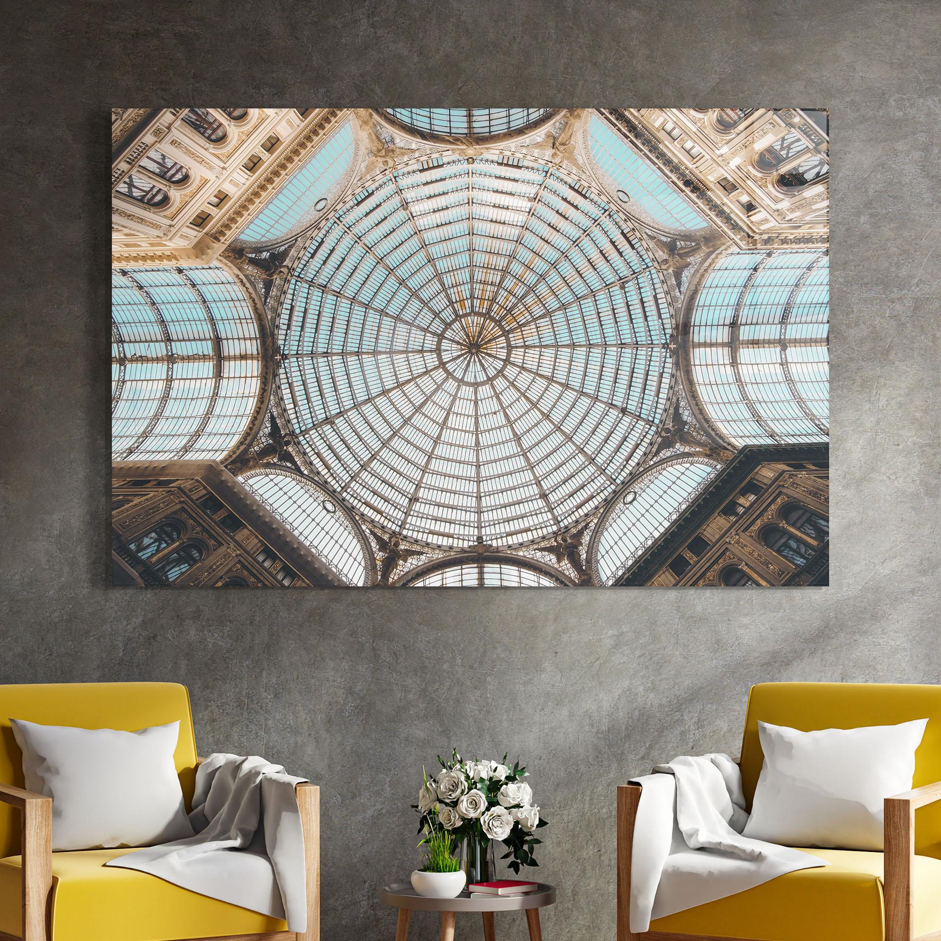 Glasbild Italy Celling mockup 4