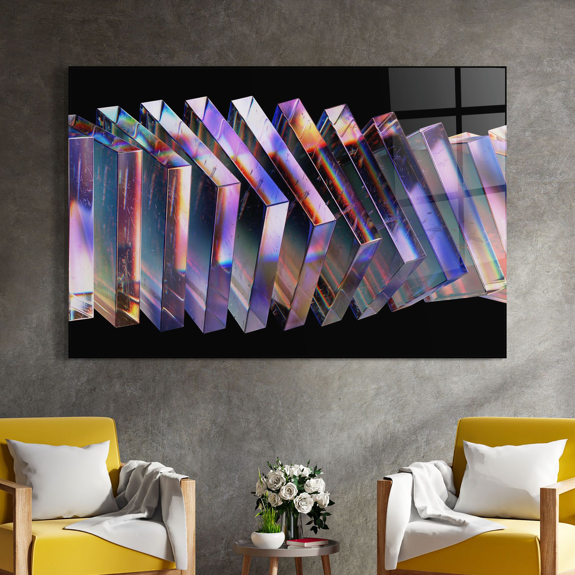 Square Glass Floating mockup 4