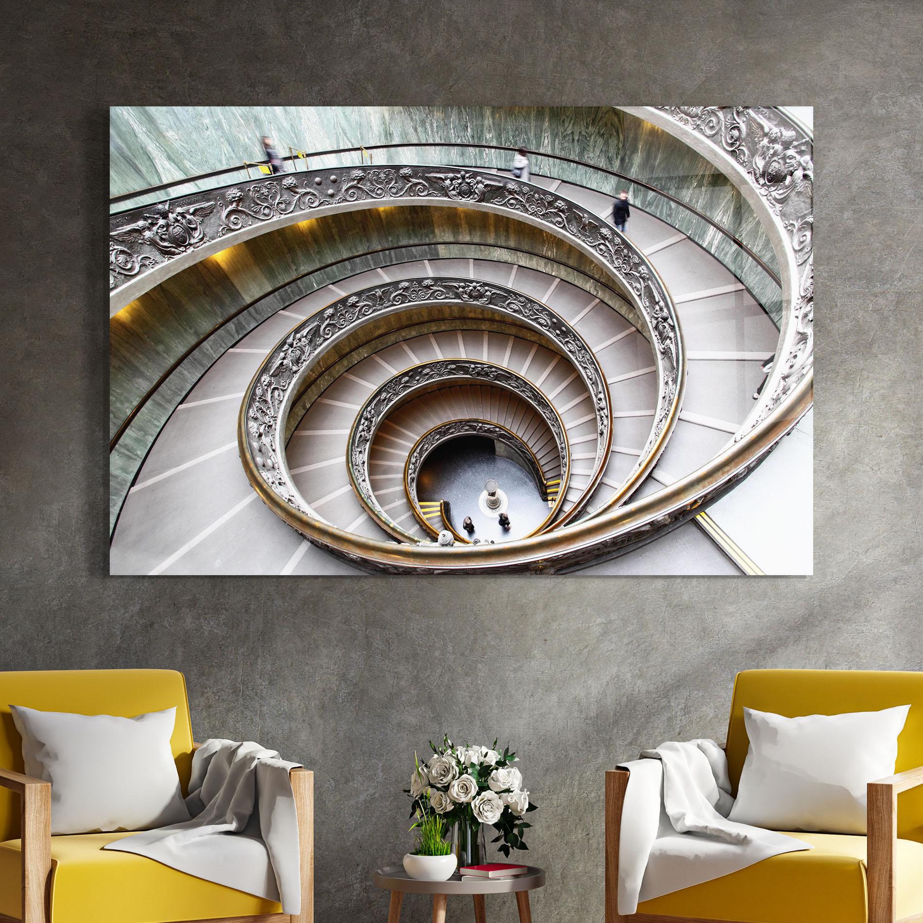 Glasbild Vatican Museum mockup 4