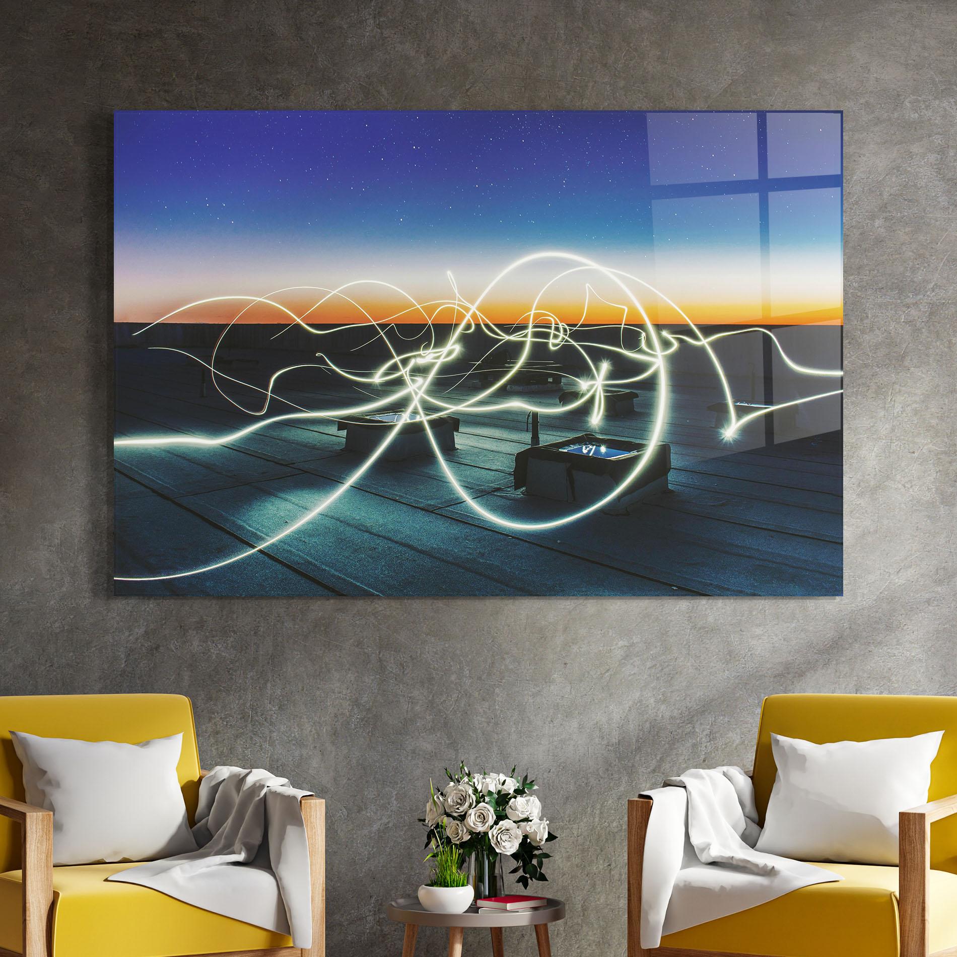 Glasbild White Light Floating mockup 4