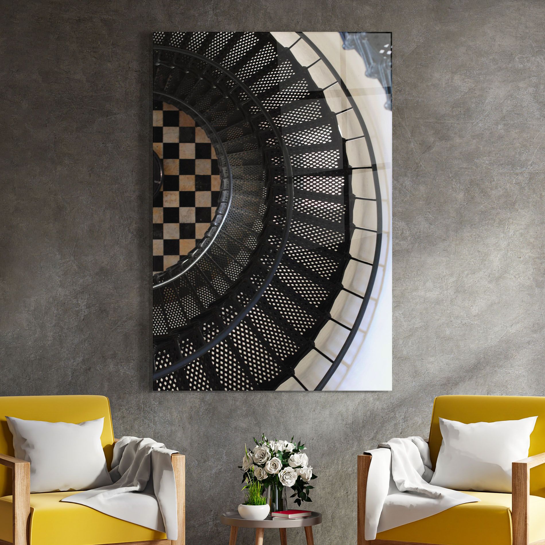 Beautiful Black Stairs mockup 4