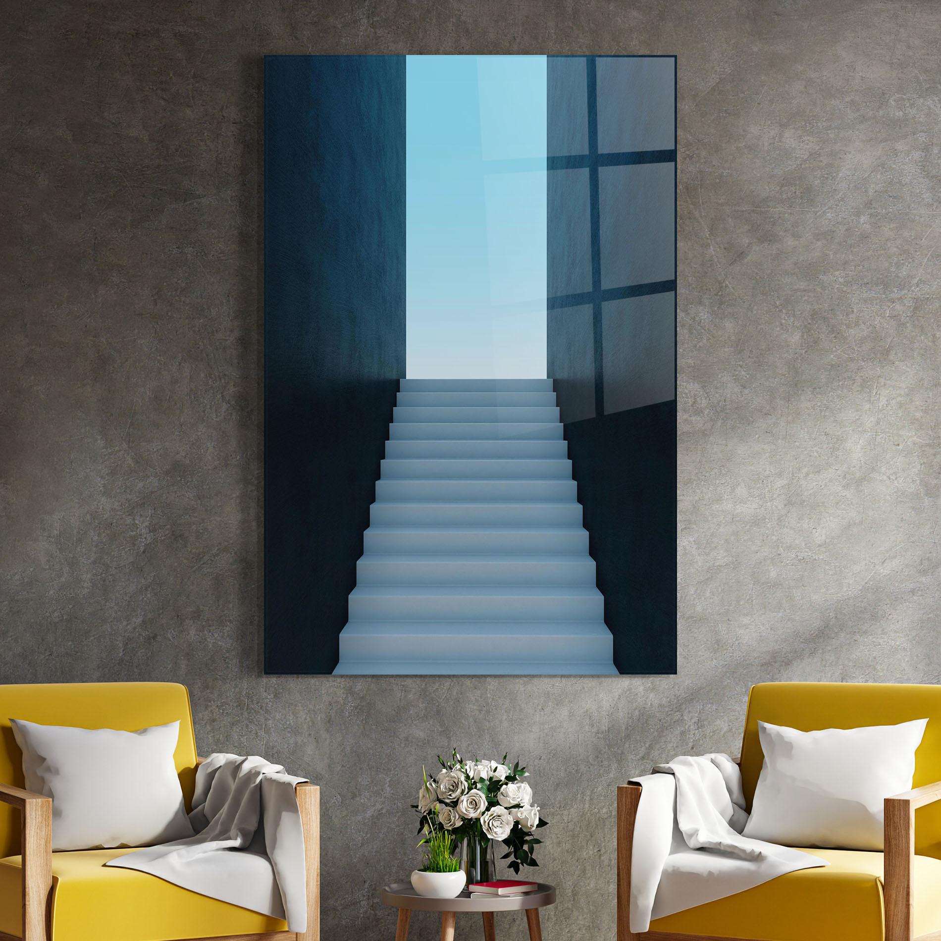 Glasbild Forward Stairs mockup 4