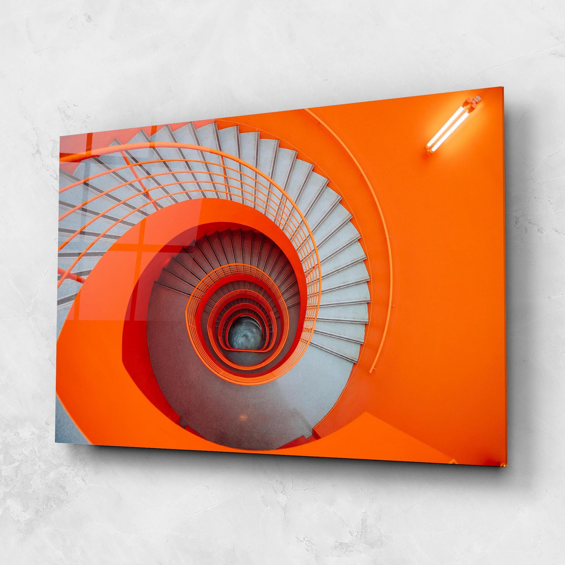 Grey Orange Stairs mockup 1