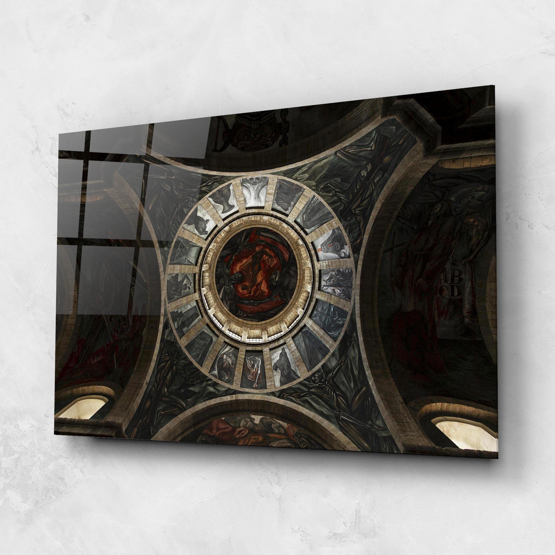 Glasbild Mexico Architecture mockup 1