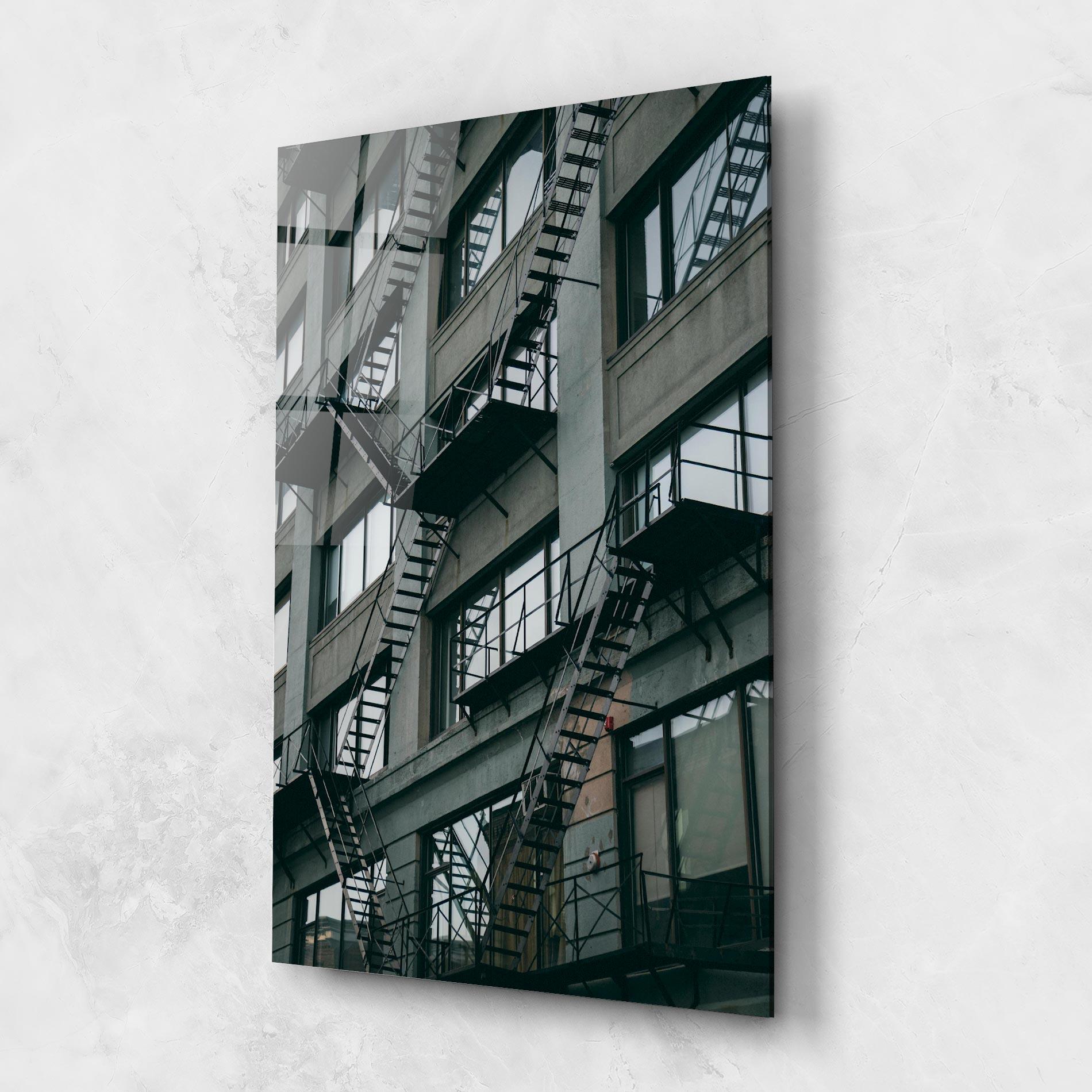 Glasbild Building Stairs mockup 1