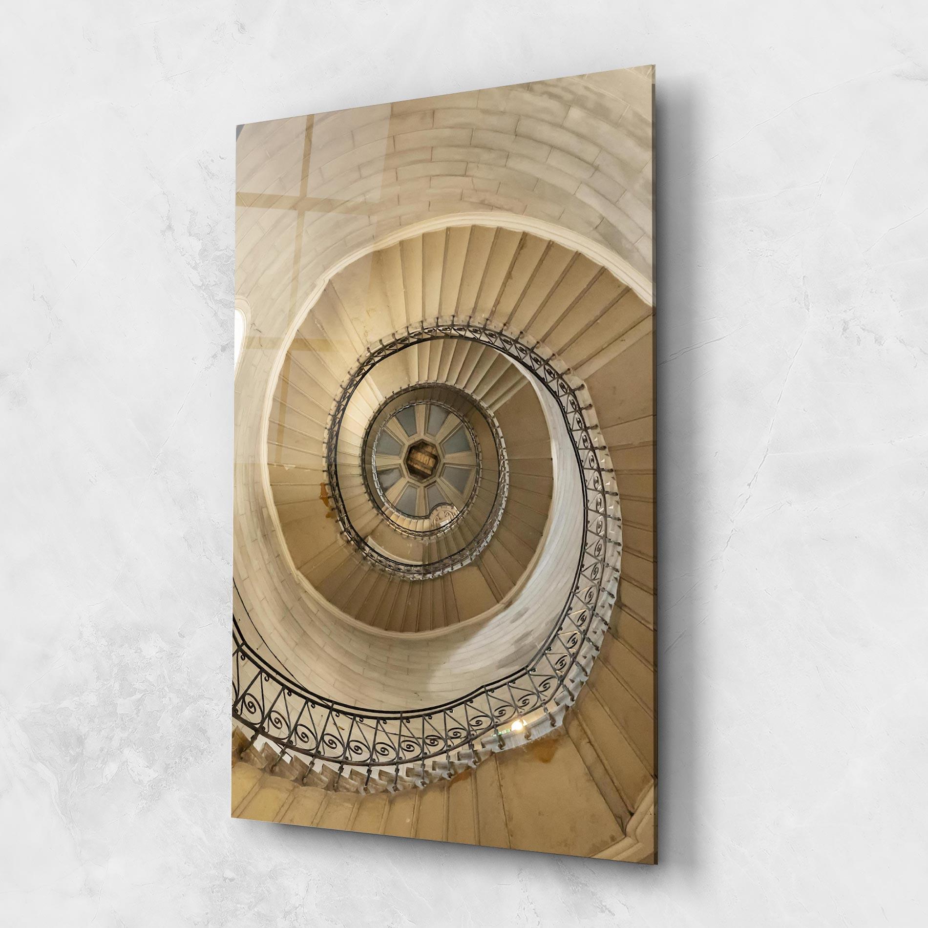 Glasbild Cream Down Stairs mockup 1