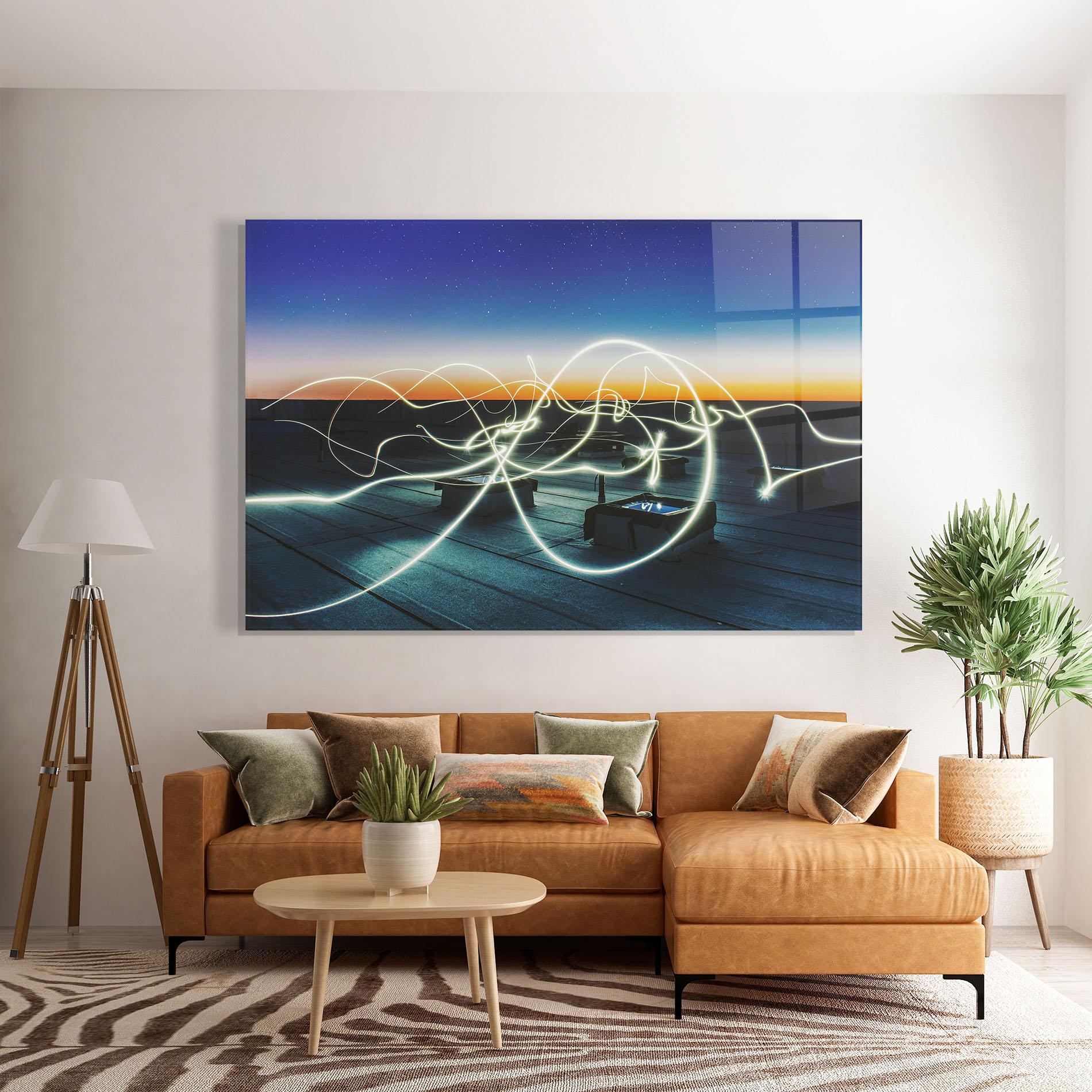 Glasbild White Light Floating mockup 7