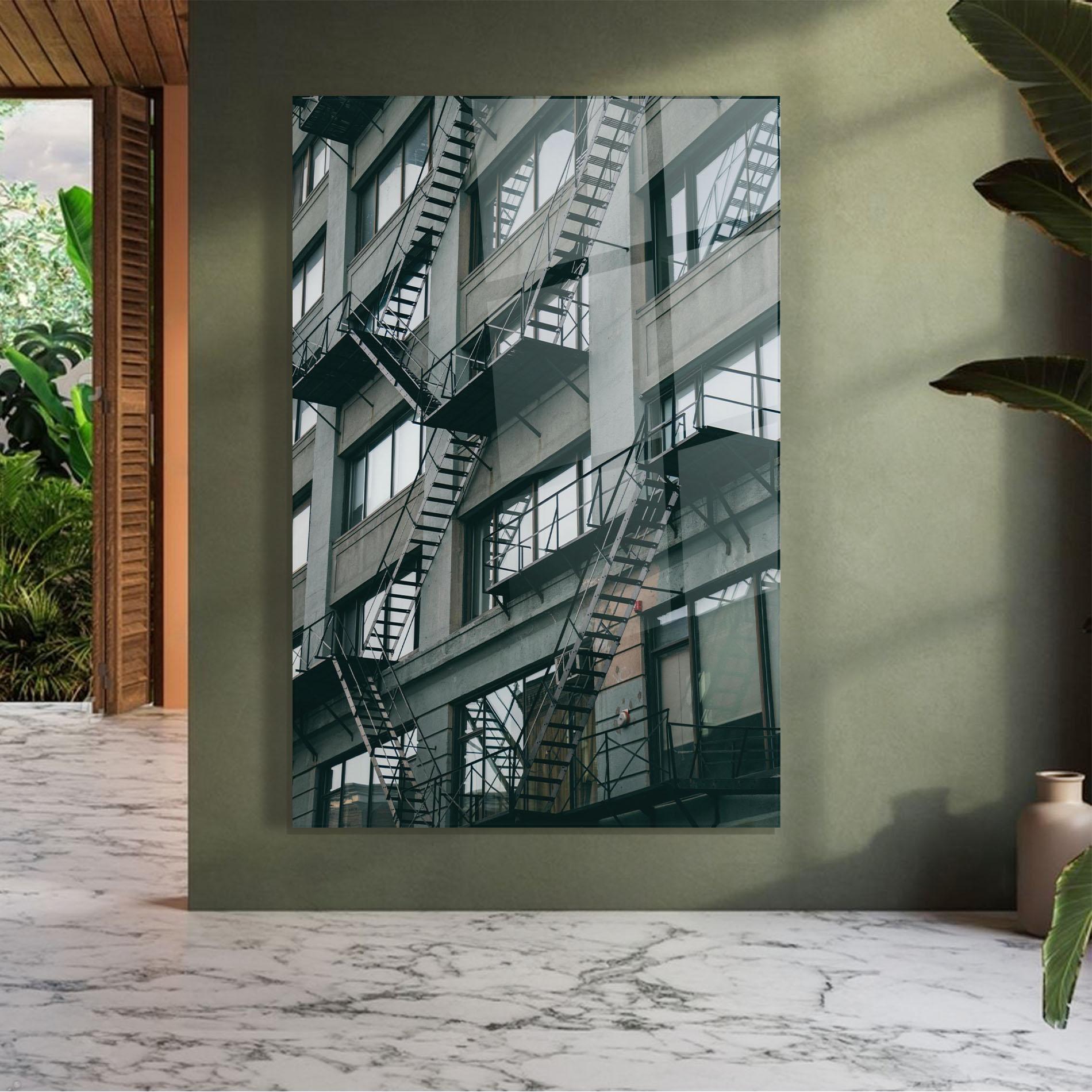 Glasbild Building Stairs mockup 7