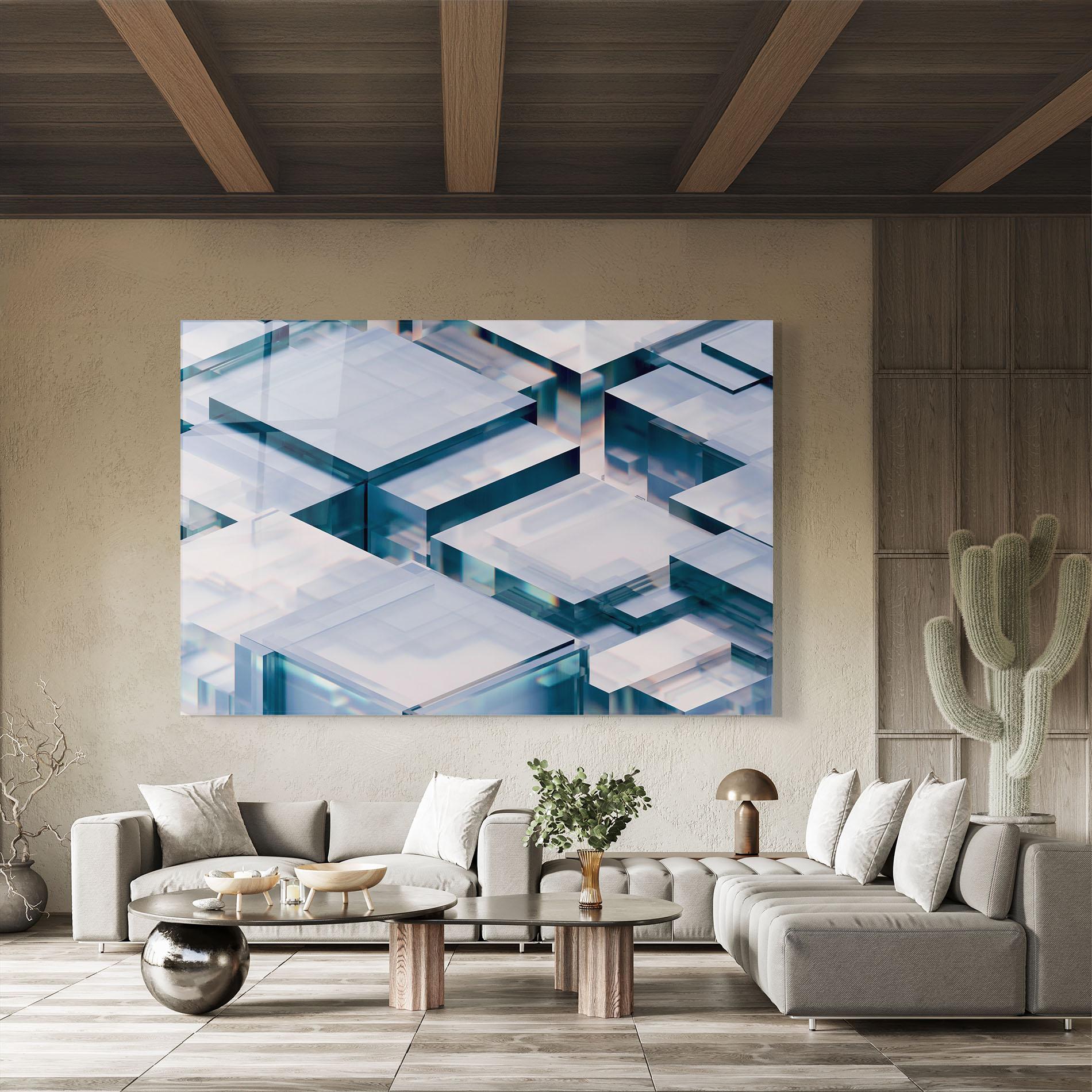 Glasbild Square Glass mockup 8