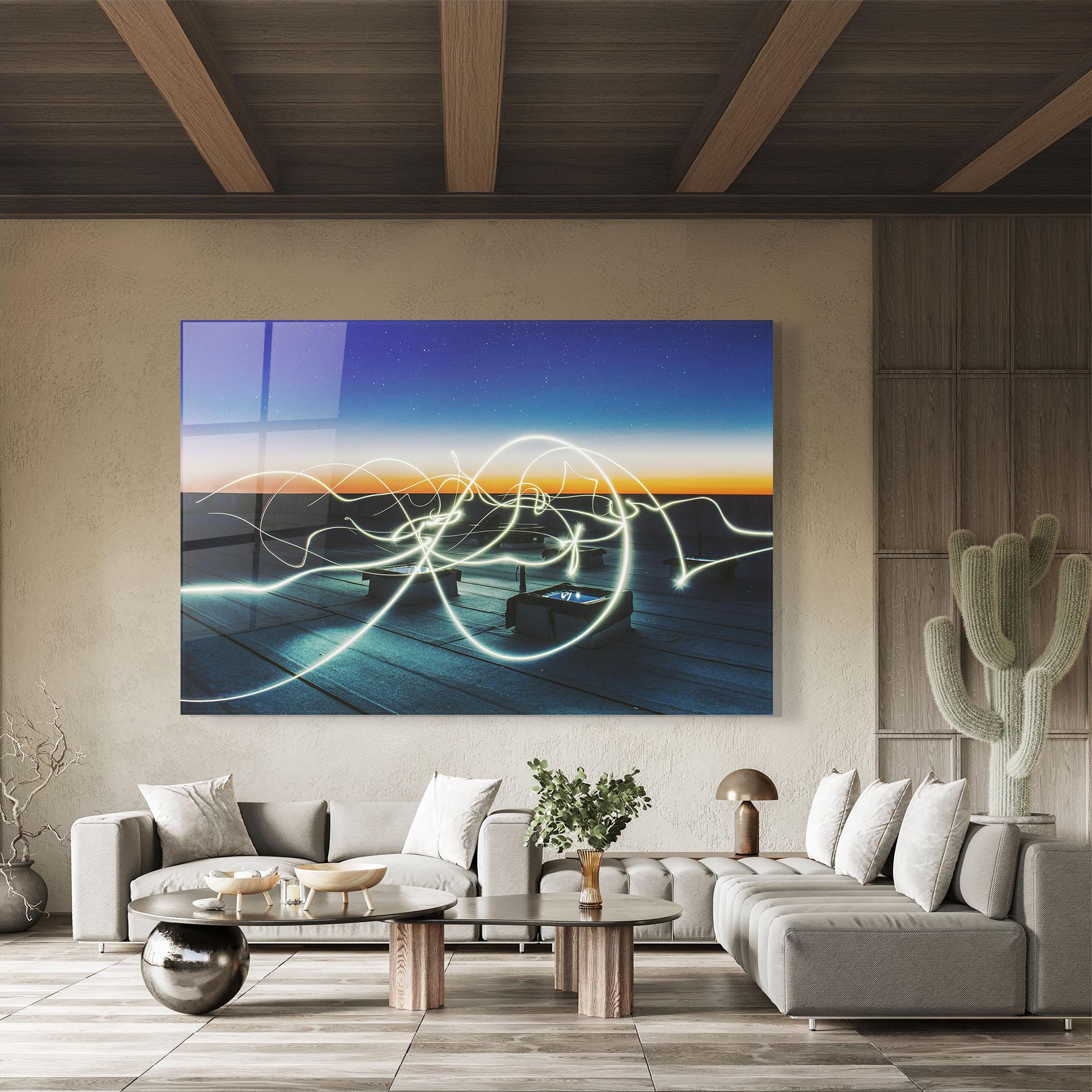 Glasbild White Light Floating mockup 8