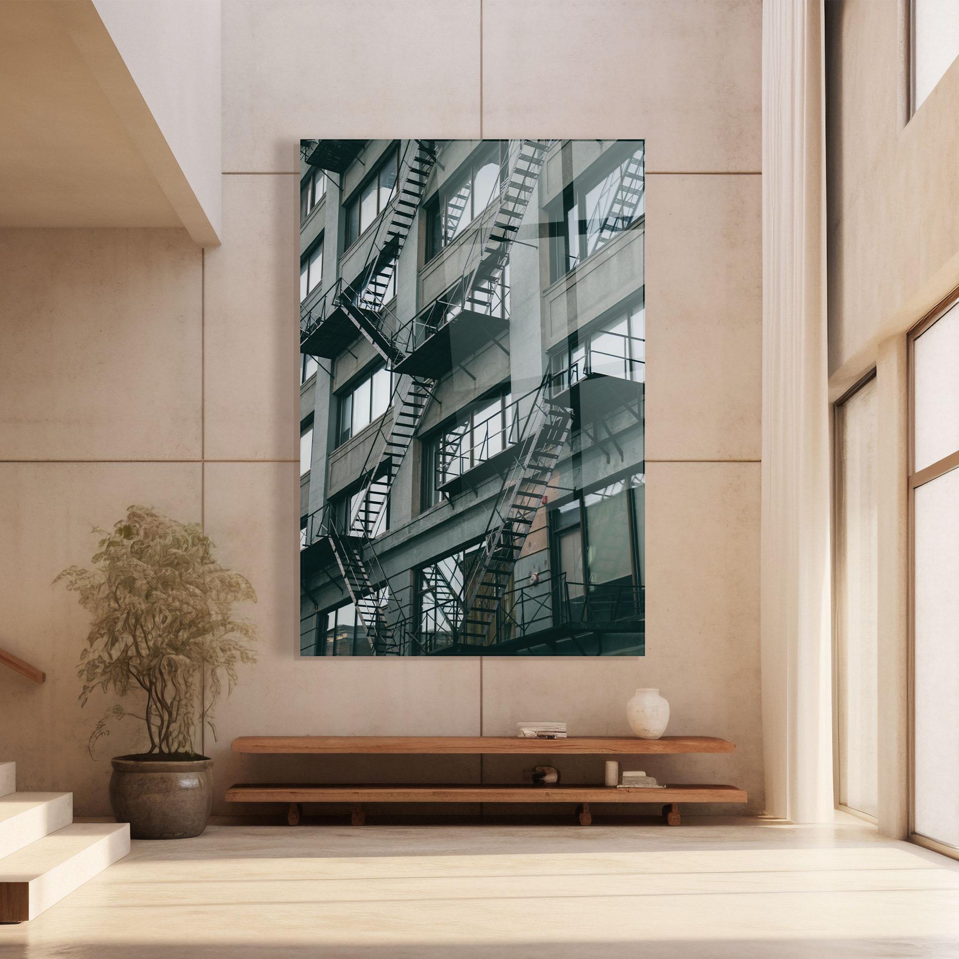 Glasbild Building Stairs mockup 8