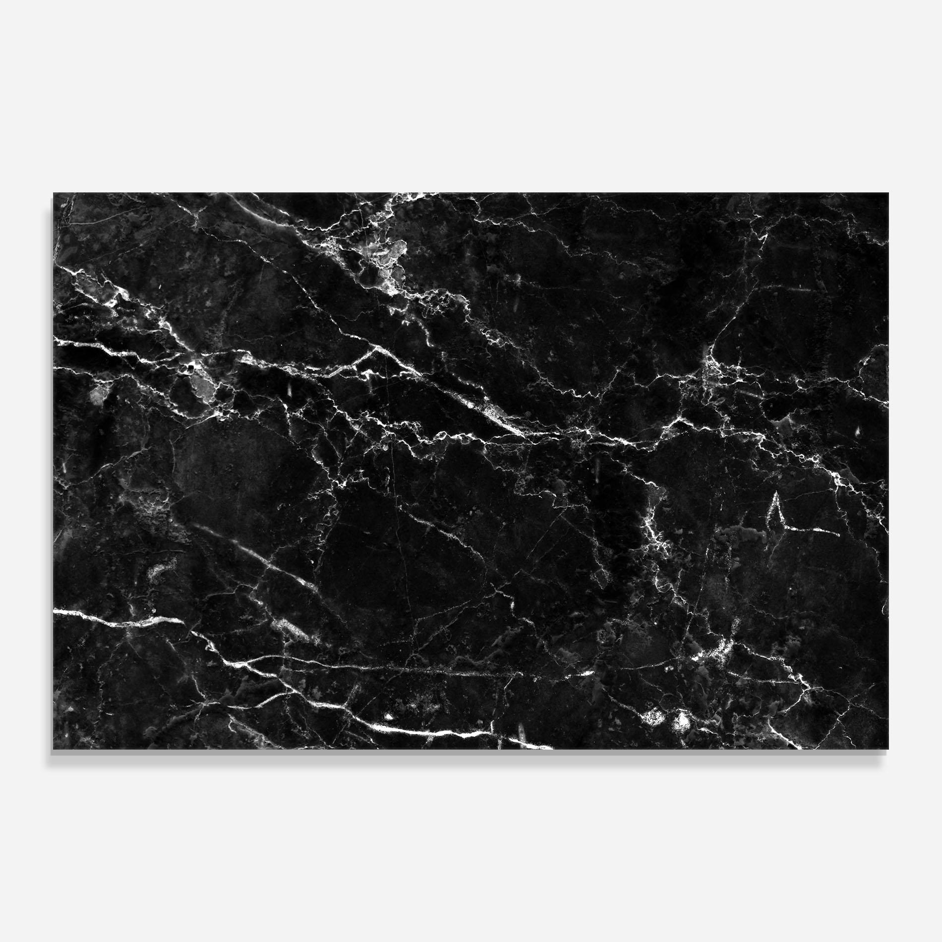 Glasbild Black White Marble mockup 0