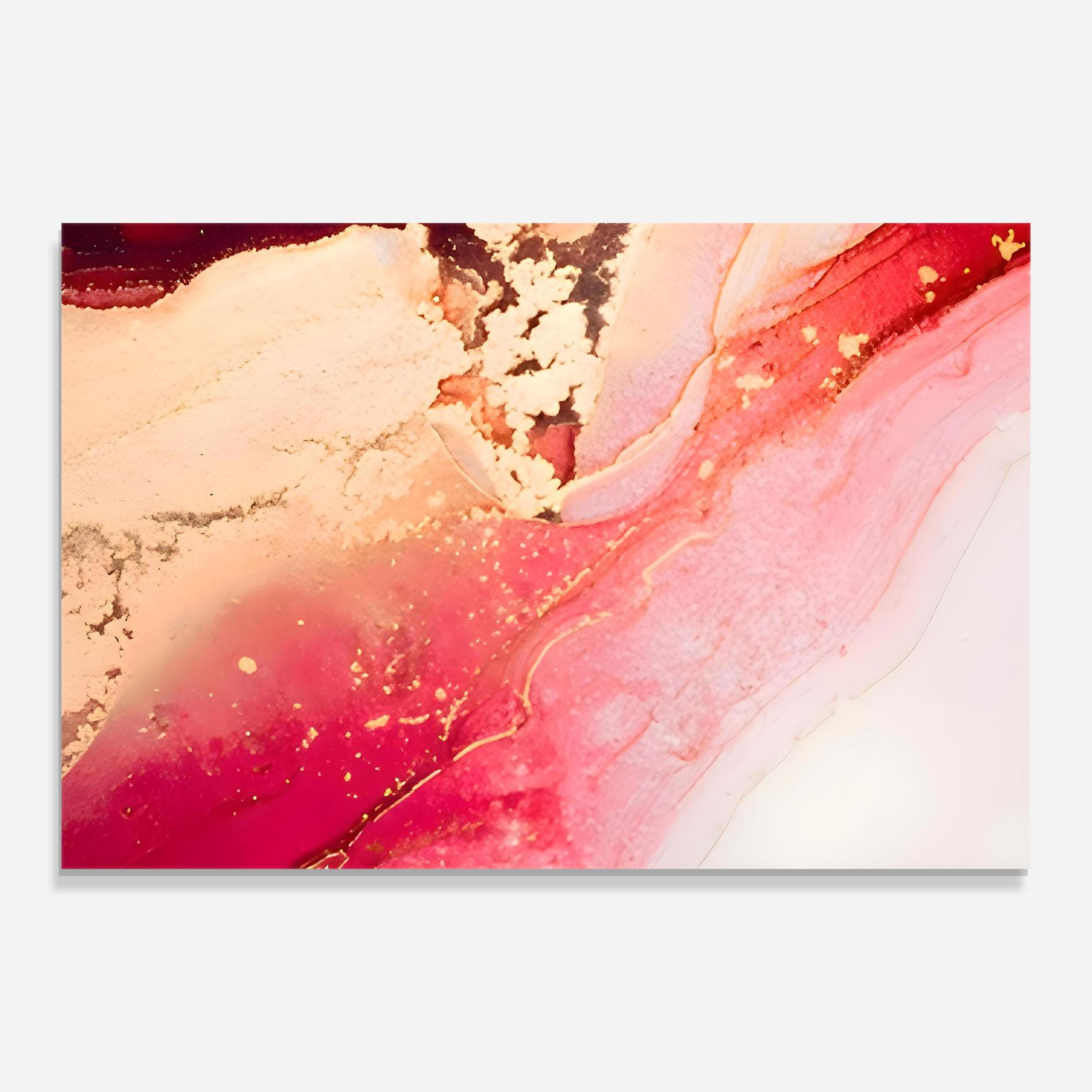 Glasbild Dark Pink Marble mockup 0
