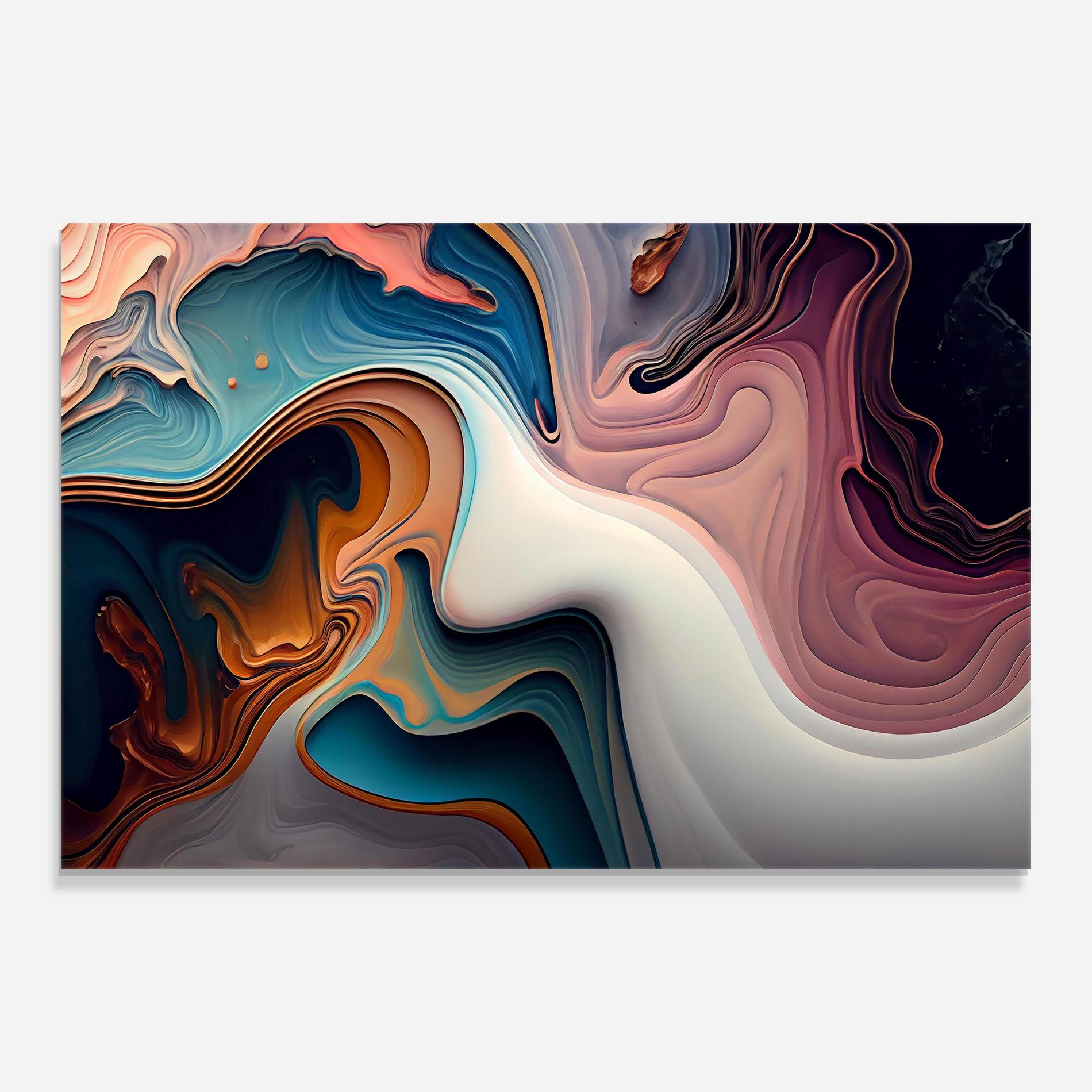 Glasbild Mixed Colors Marble mockup 0