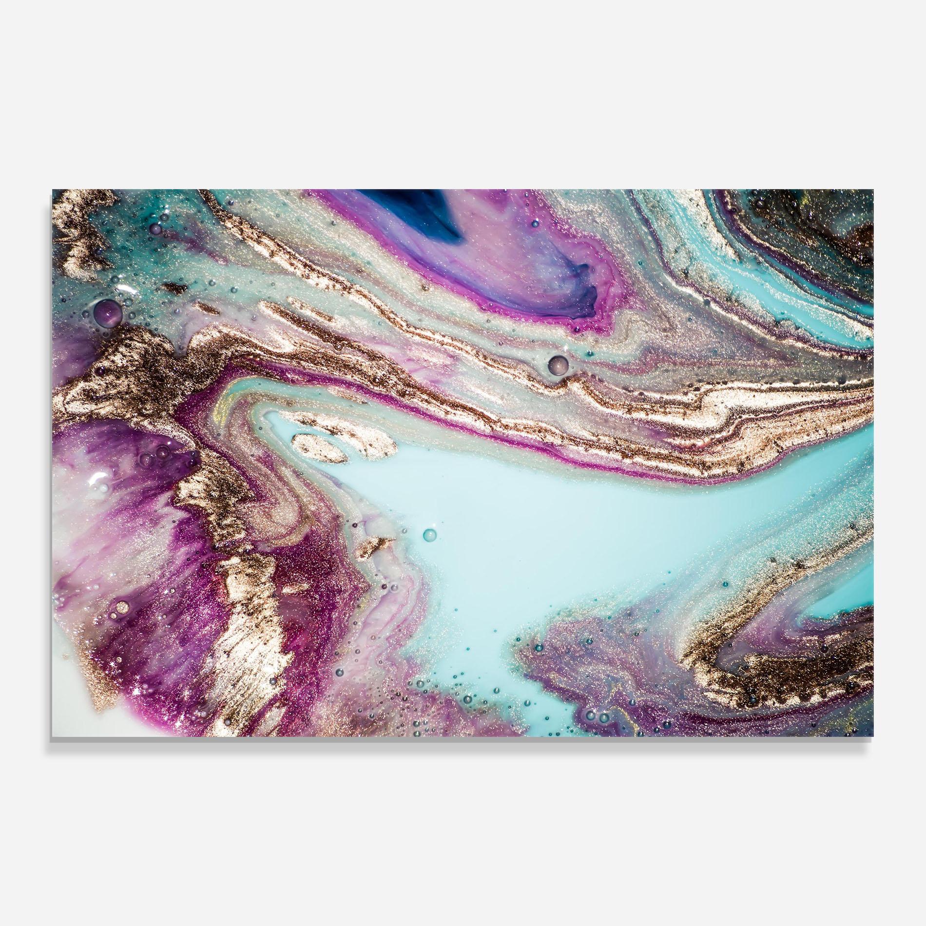 Glasbild Pink Marble Shades mockup 0