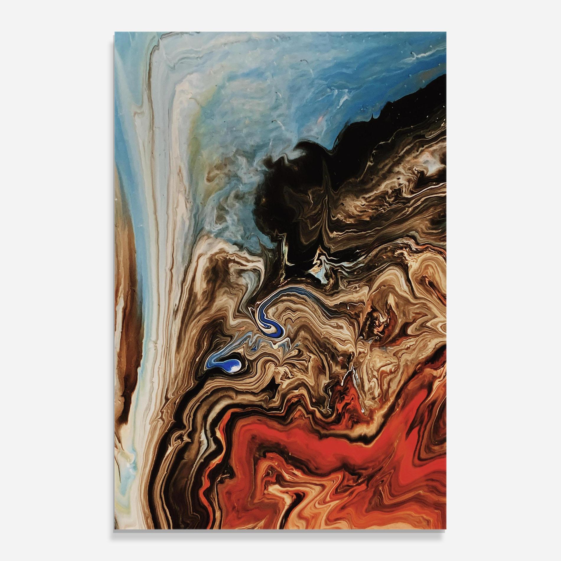 Glasbild Abstract Waterfall mockup 0