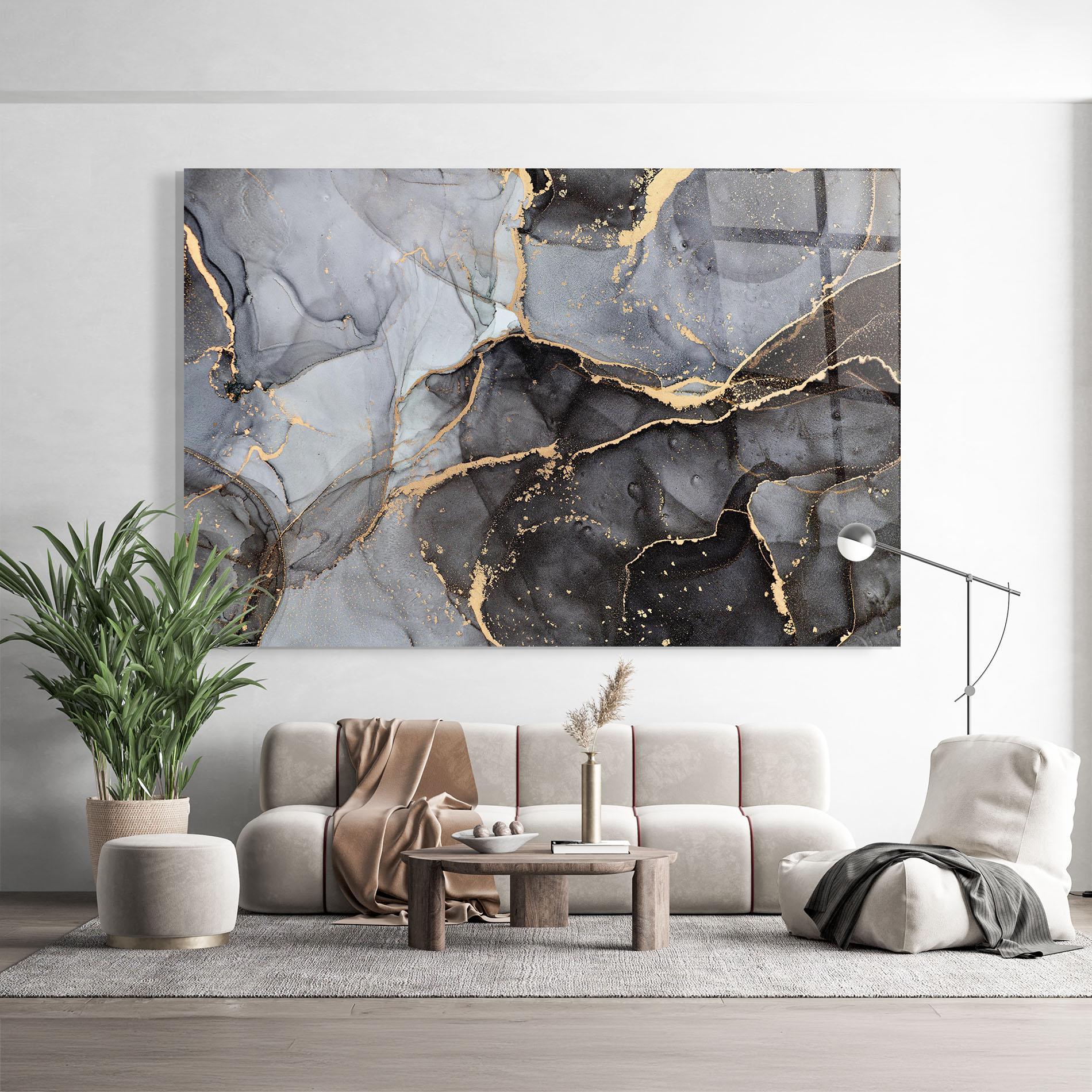 Glasbild Abstract Marble mockup 9