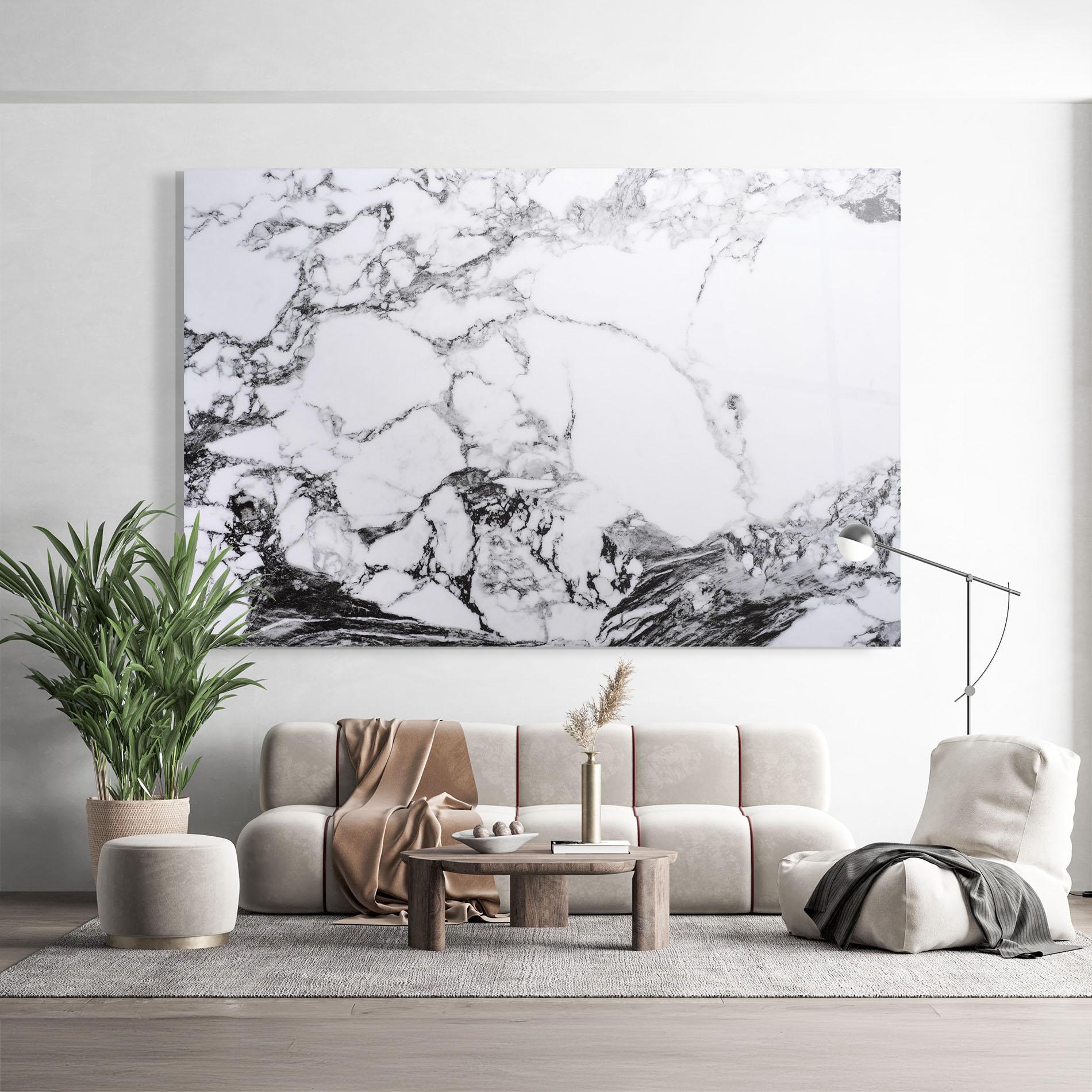 Glasbild Marble Dark Grey mockup 9