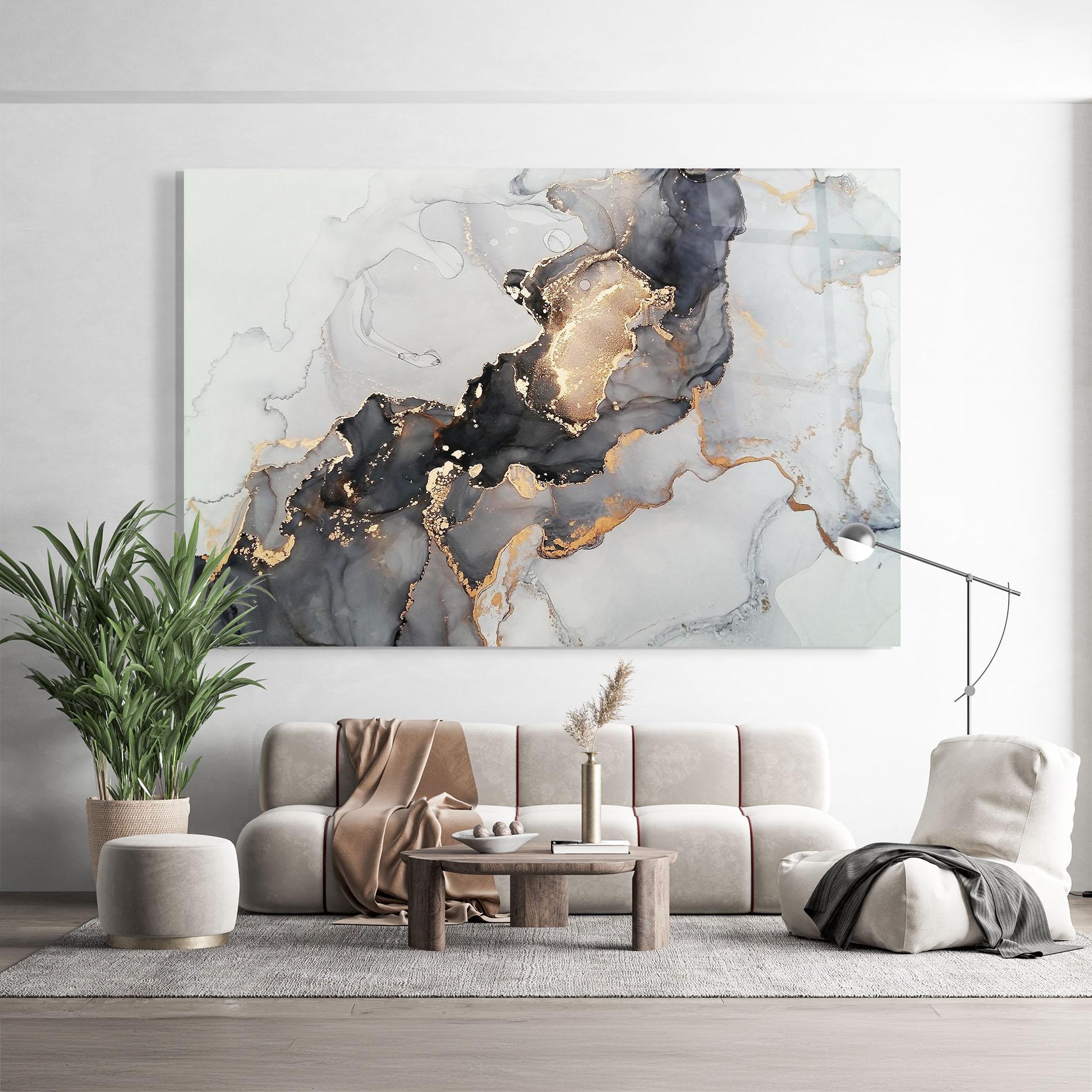 Glasbild Marble Shades mockup 9