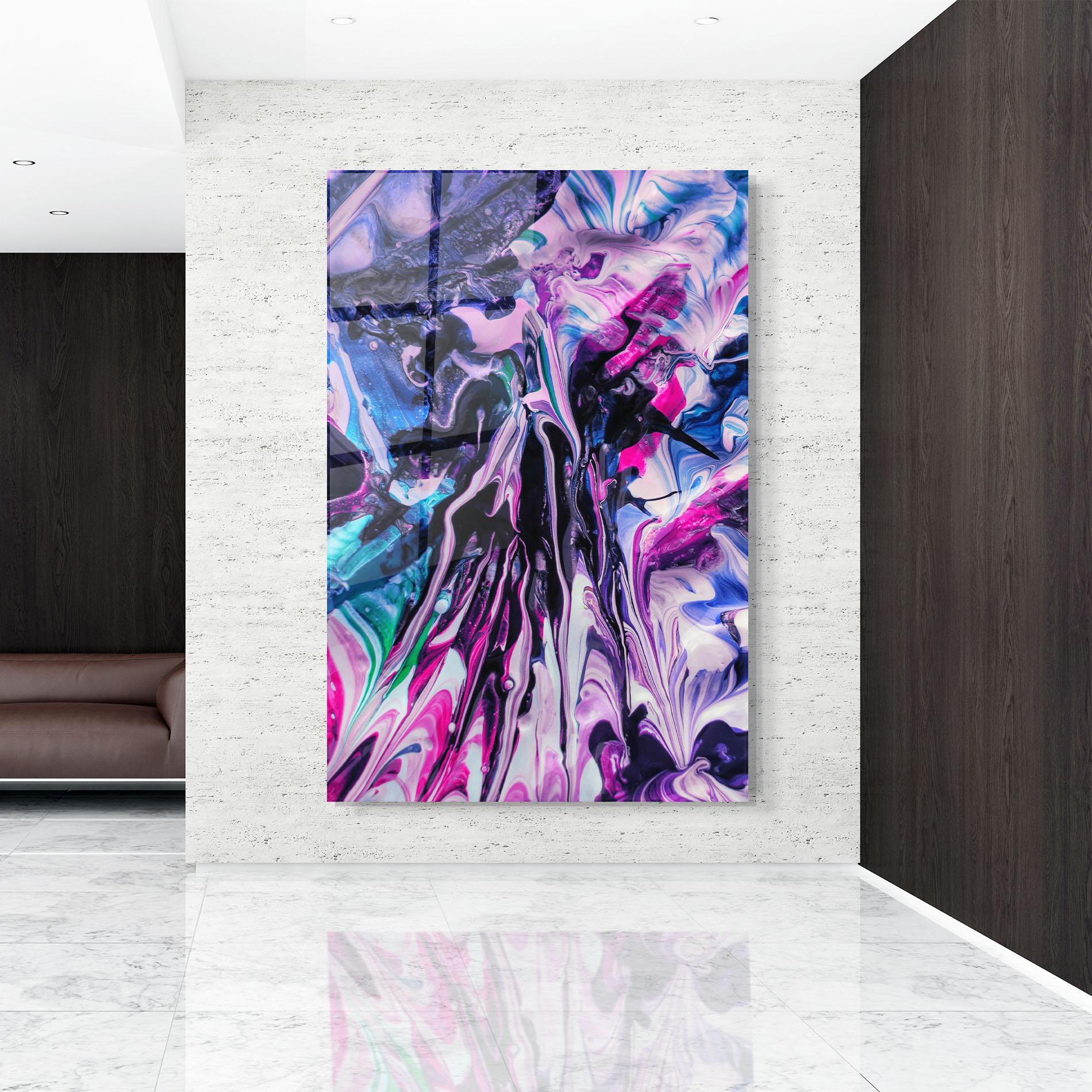 Glasbild Abstract Rose Colours mockup 9