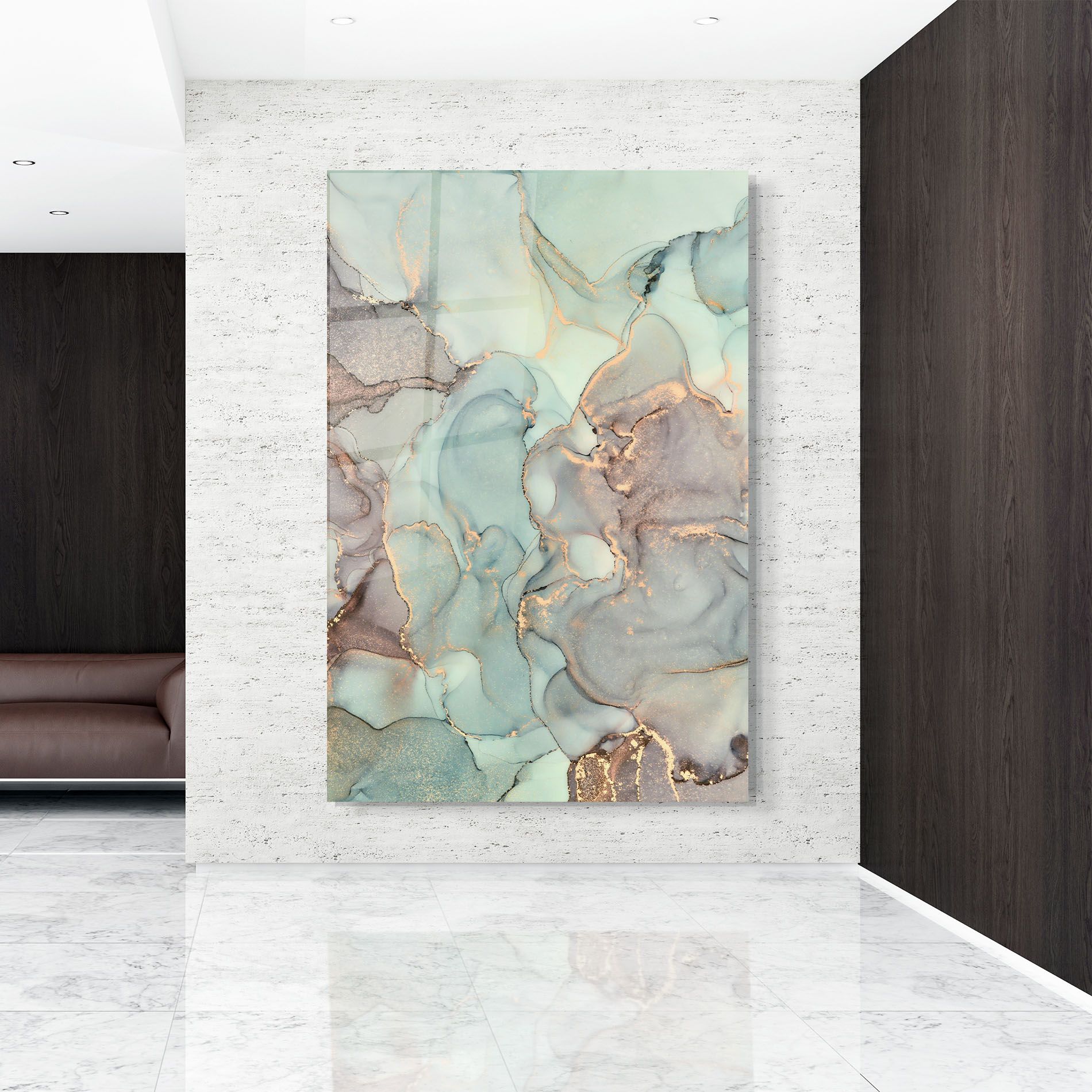 Abstract Turquoise Marble mockup 9