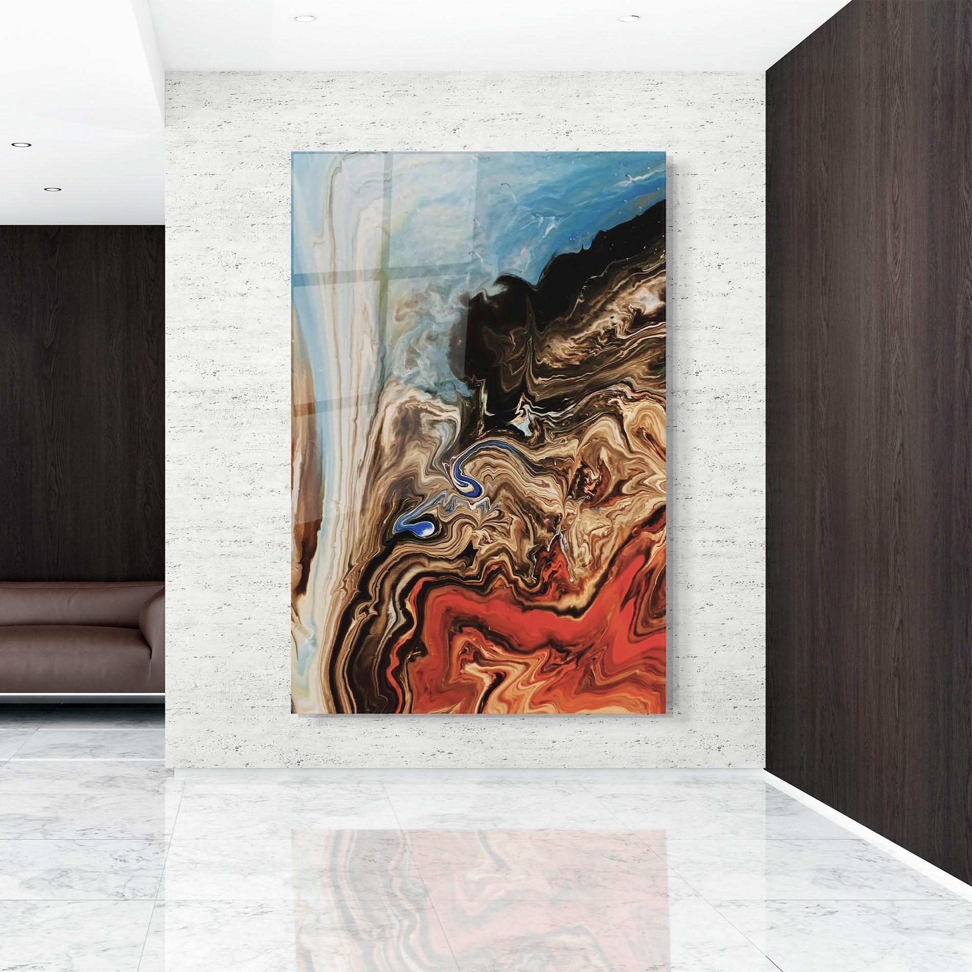 Glasbild Abstract Waterfall mockup 9