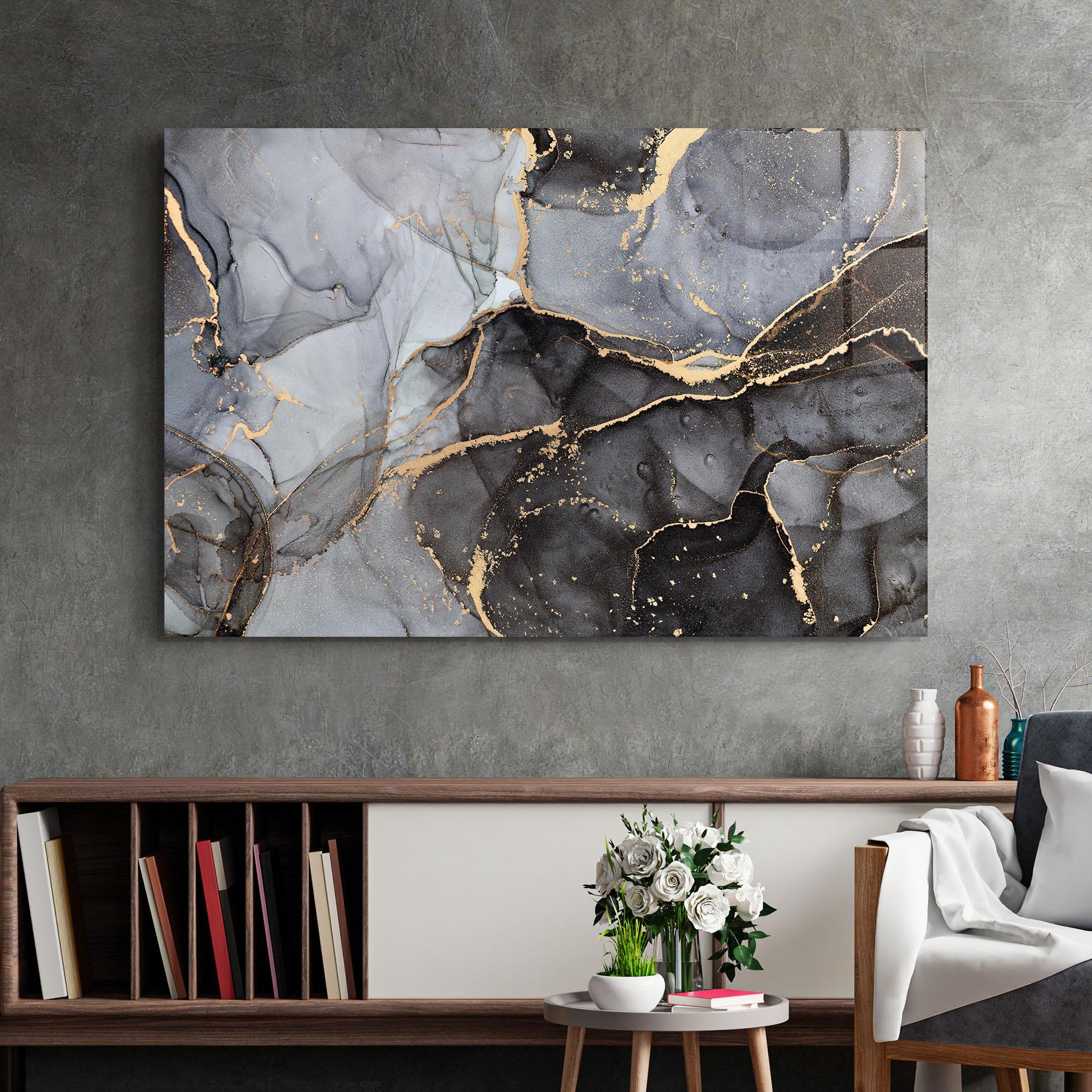 Glasbild Abstract Marble mockup 2