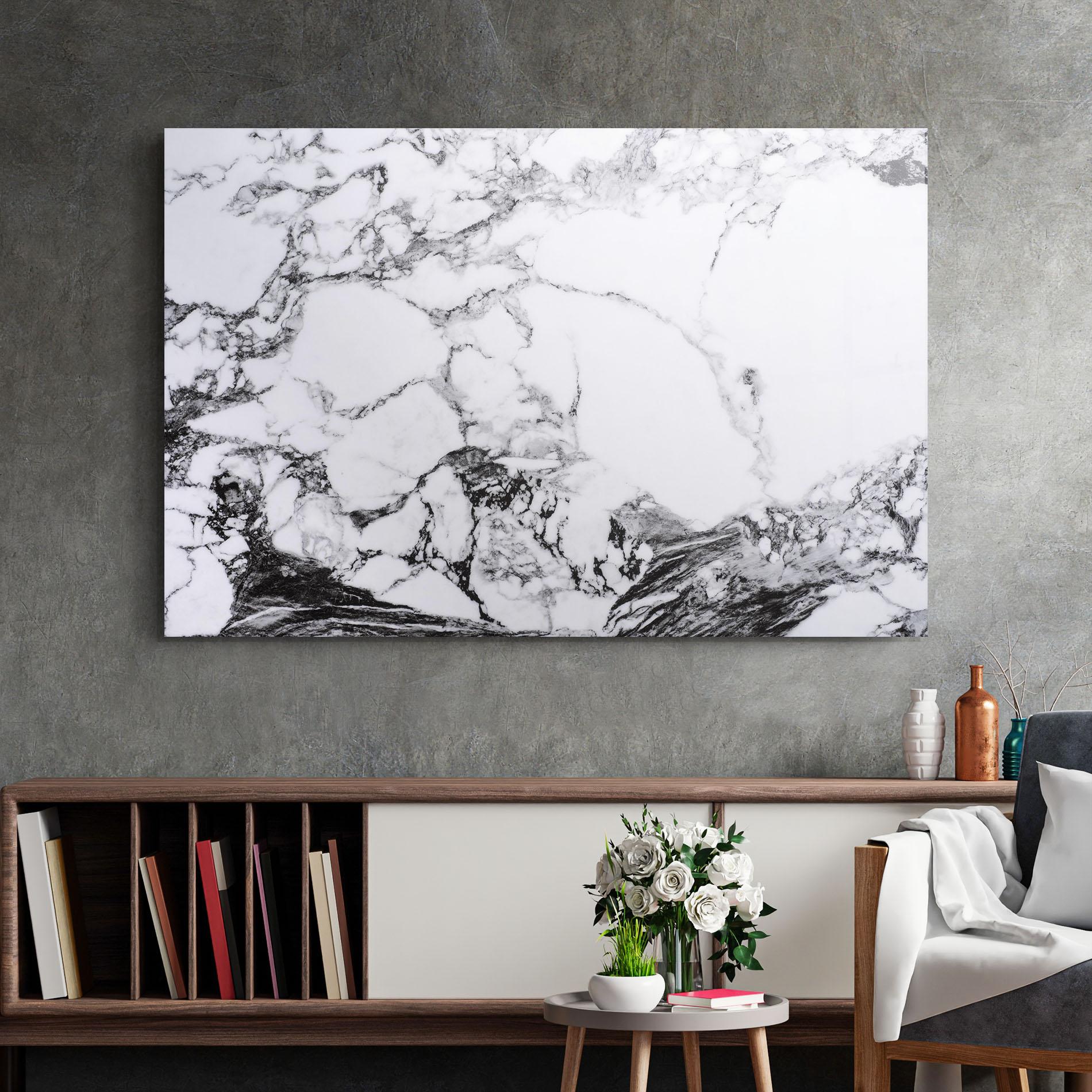 Glasbild Marble Dark Grey mockup 2