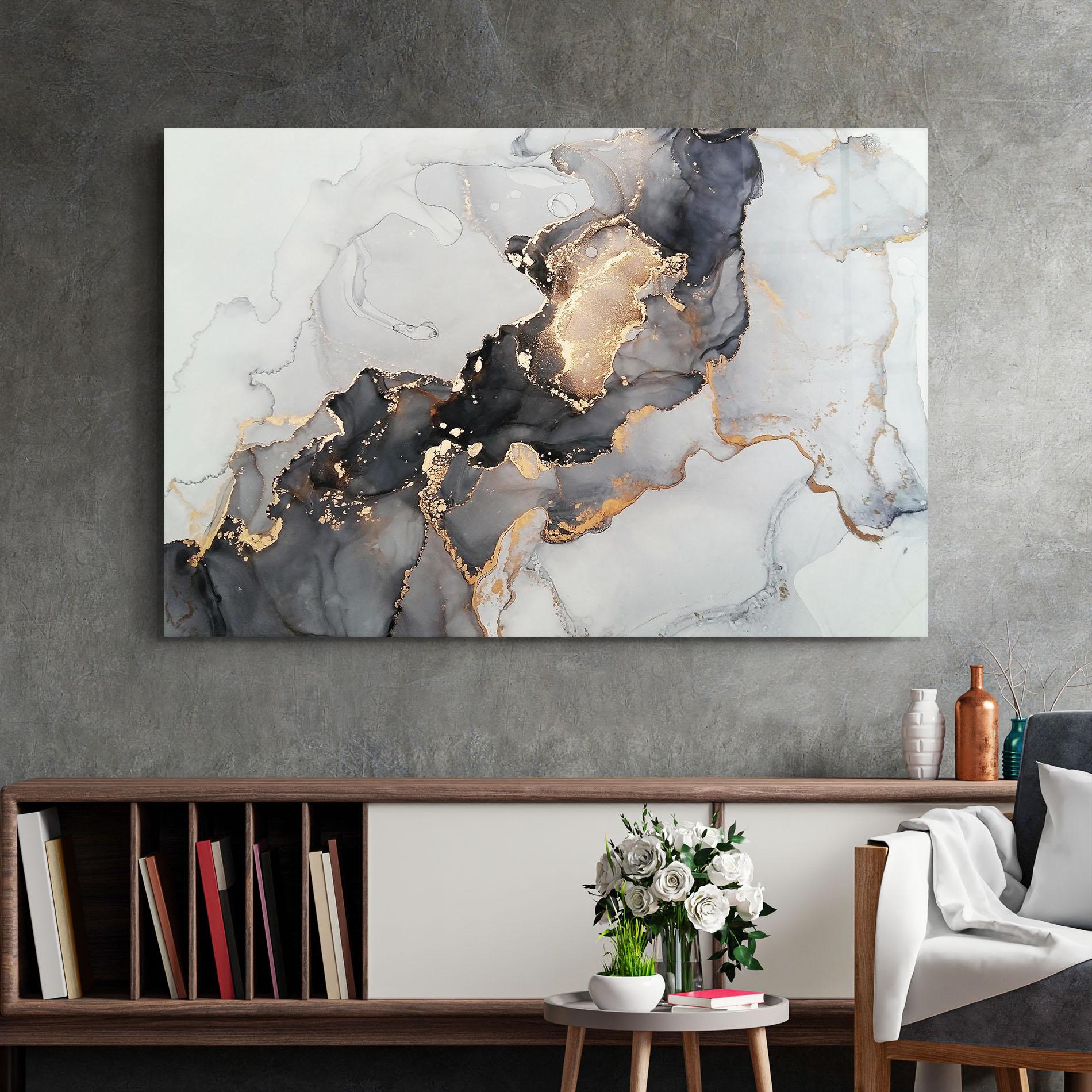 Glasbild Marble Shades mockup 2