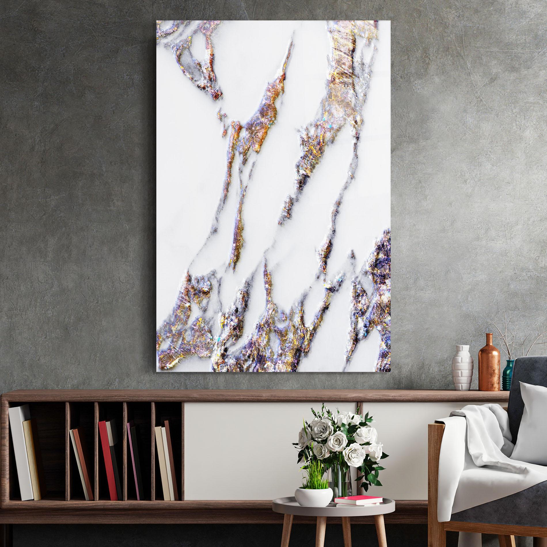 Glasbild Beautiful Color Marble mockup 2