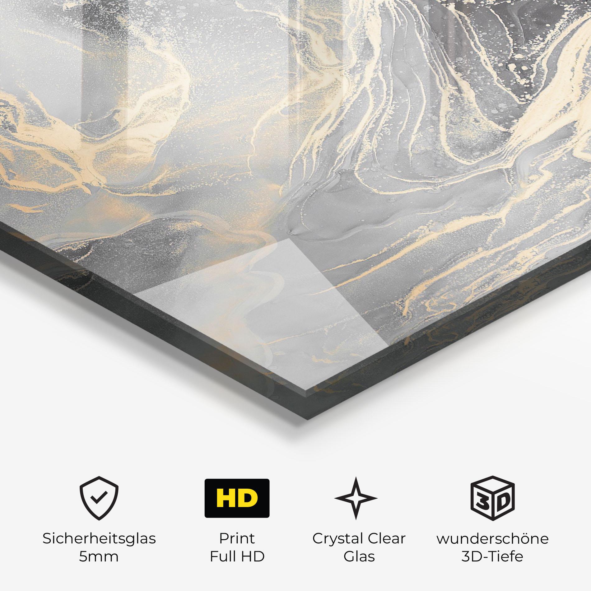 Glasbild Abstract Illusion mockup 3