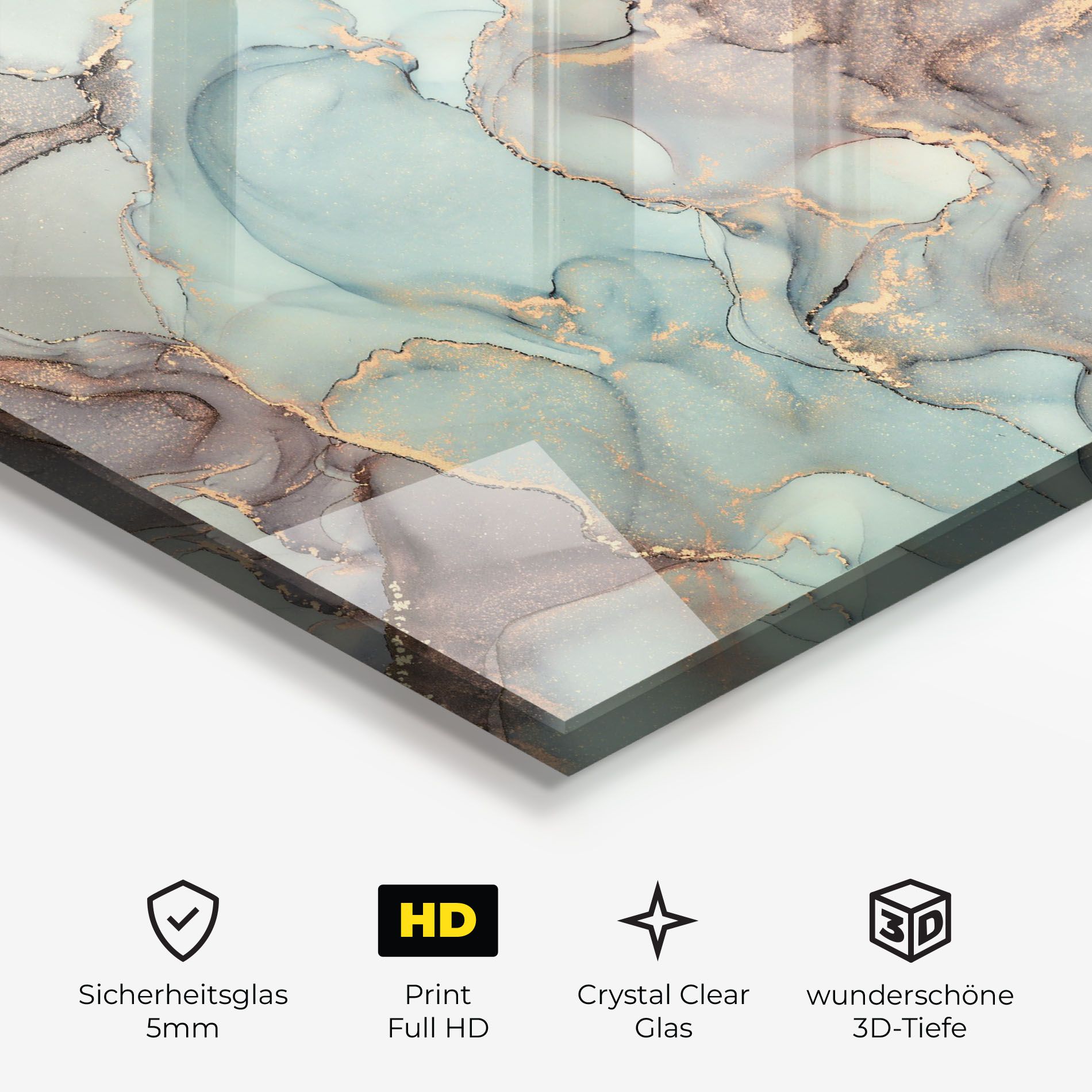 Abstract Turquoise Marble mockup 3