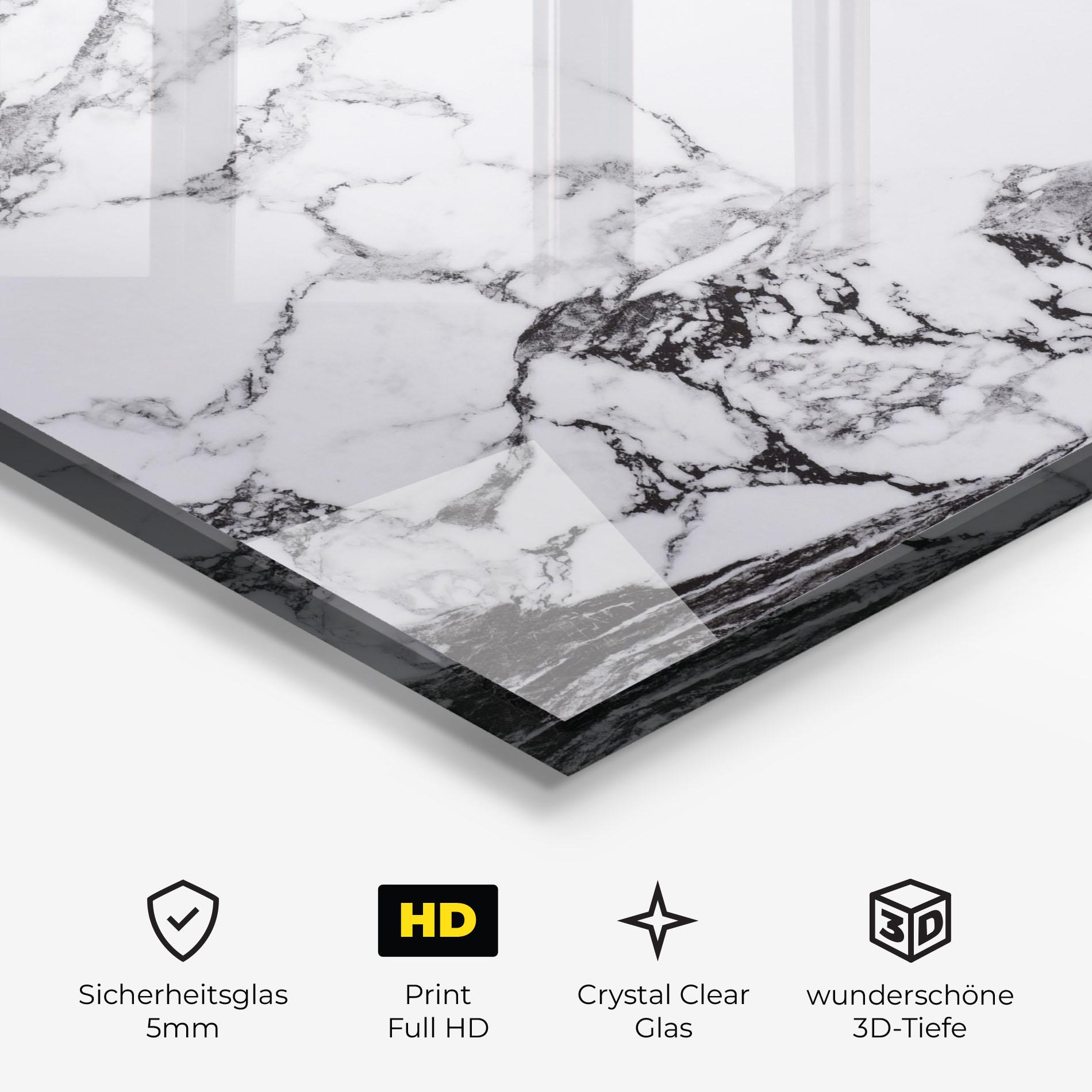 Glasbild Marble Dark Grey mockup 3