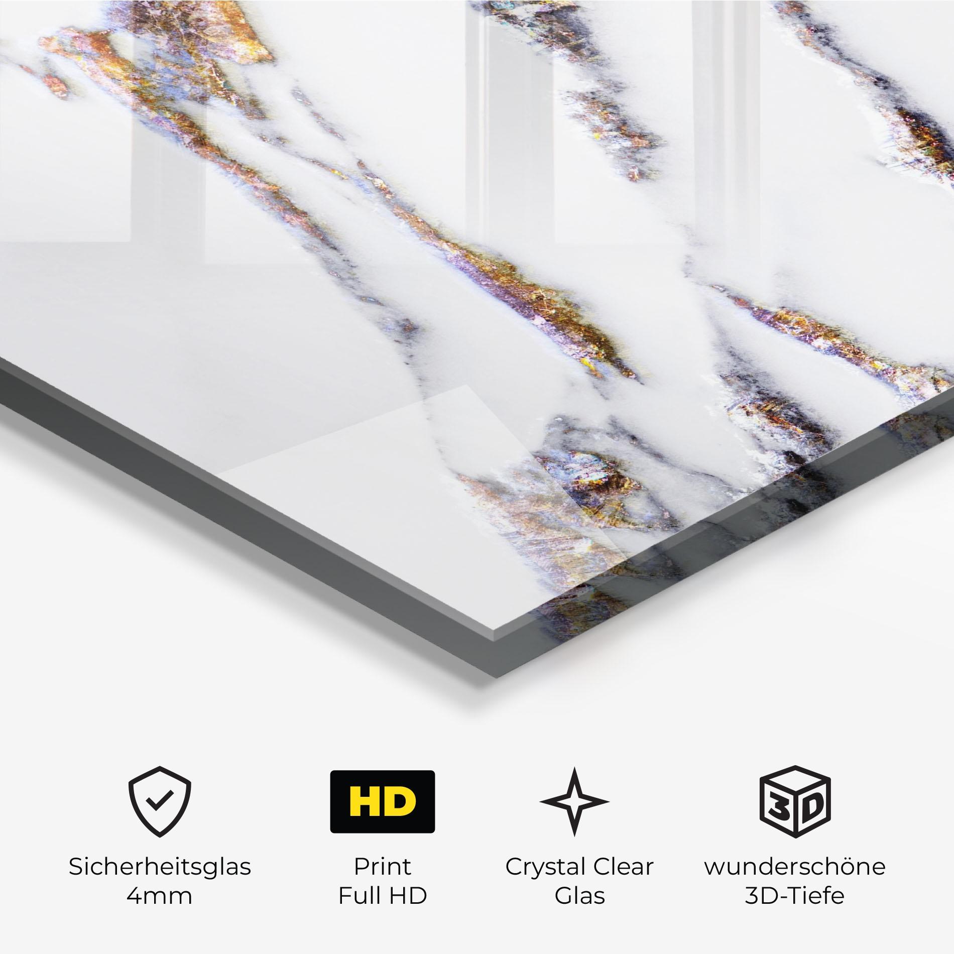 Glasbild Beautiful Color Marble mockup 3