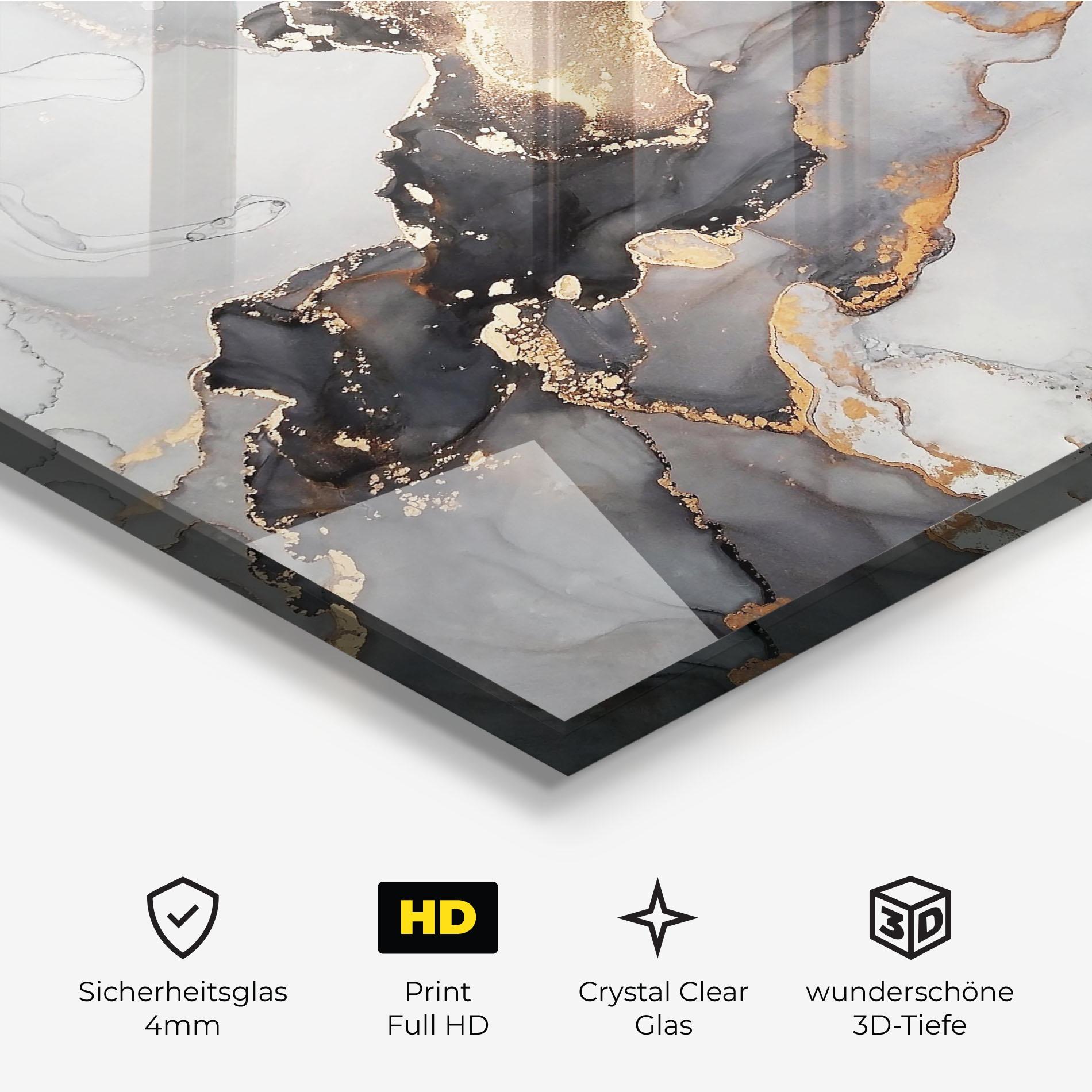 Glasbild Marble Shades mockup 3