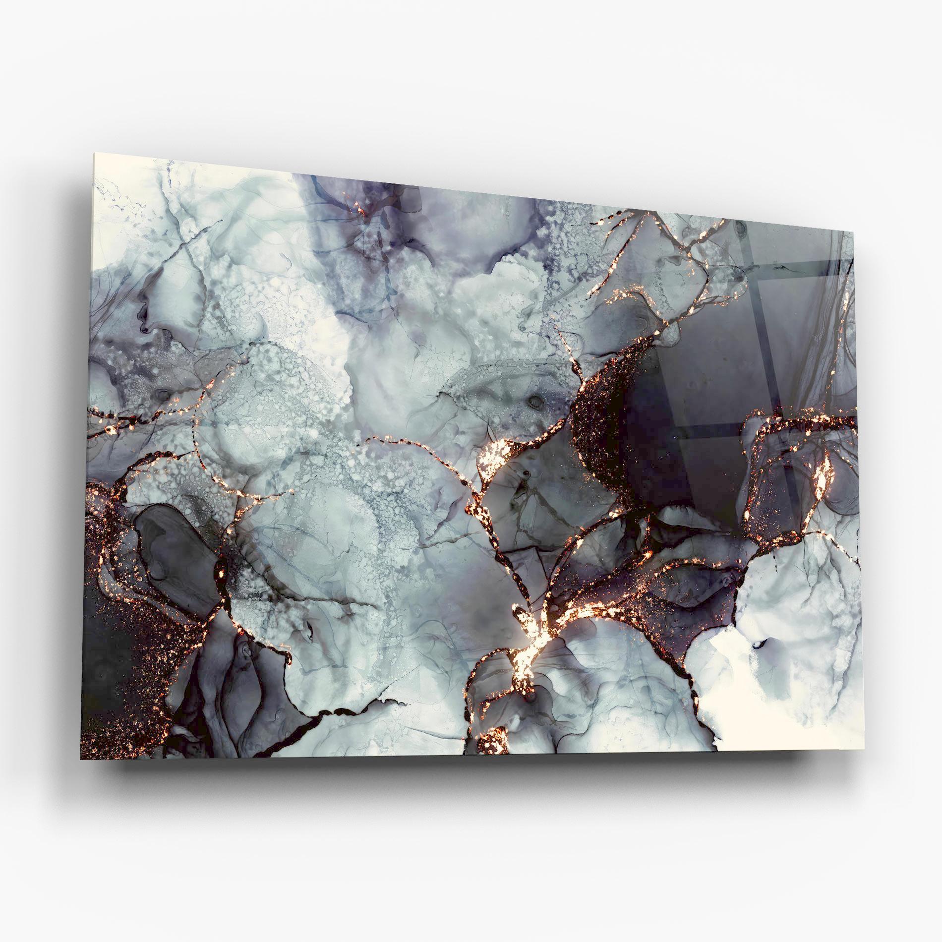 Glasbild Abstract Gold Path mockup 6