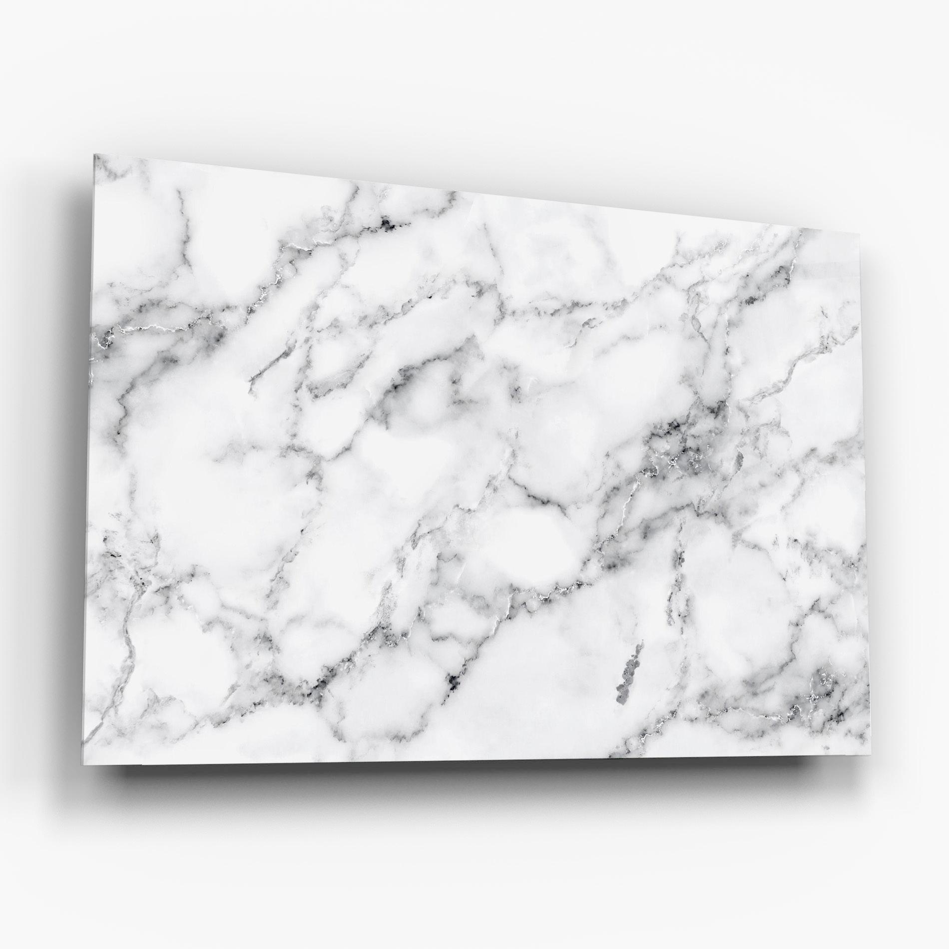 Glasbild Basic White Marble mockup 6