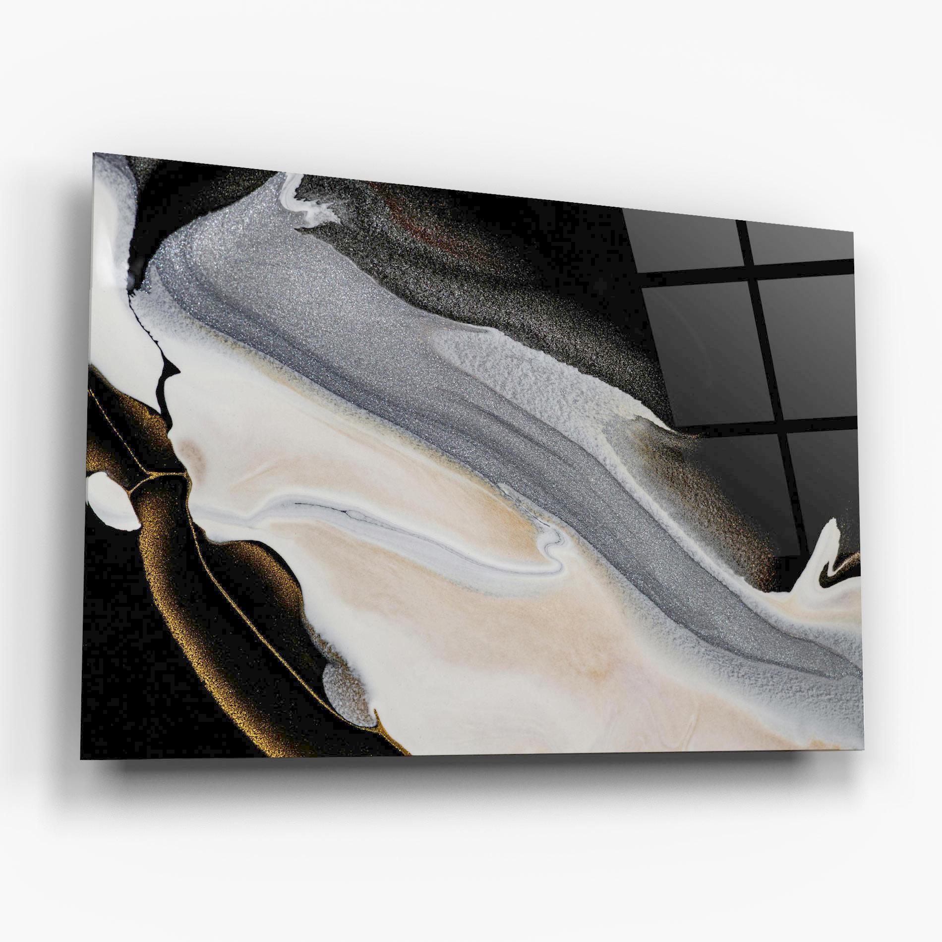 Glasbild Black Light Grey mockup 6