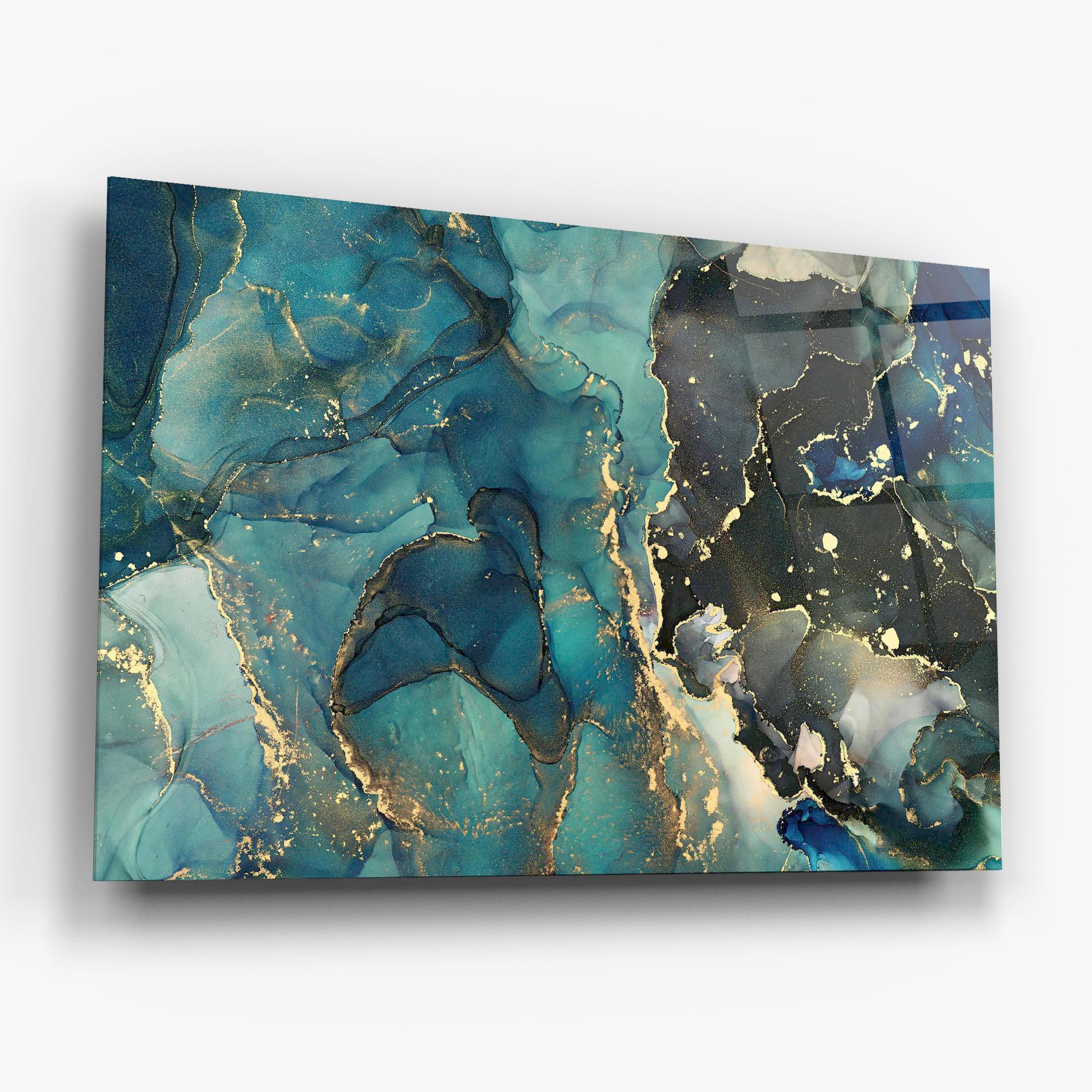 Glasbild Blue Marble mockup 6