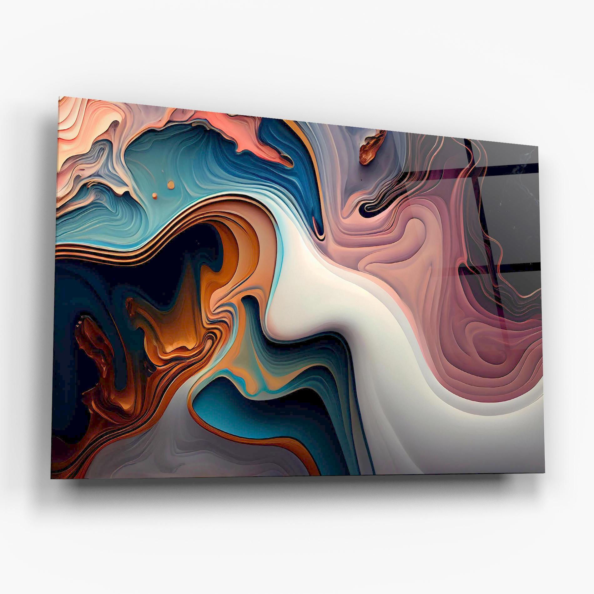 Glasbild Mixed Colors Marble mockup 6