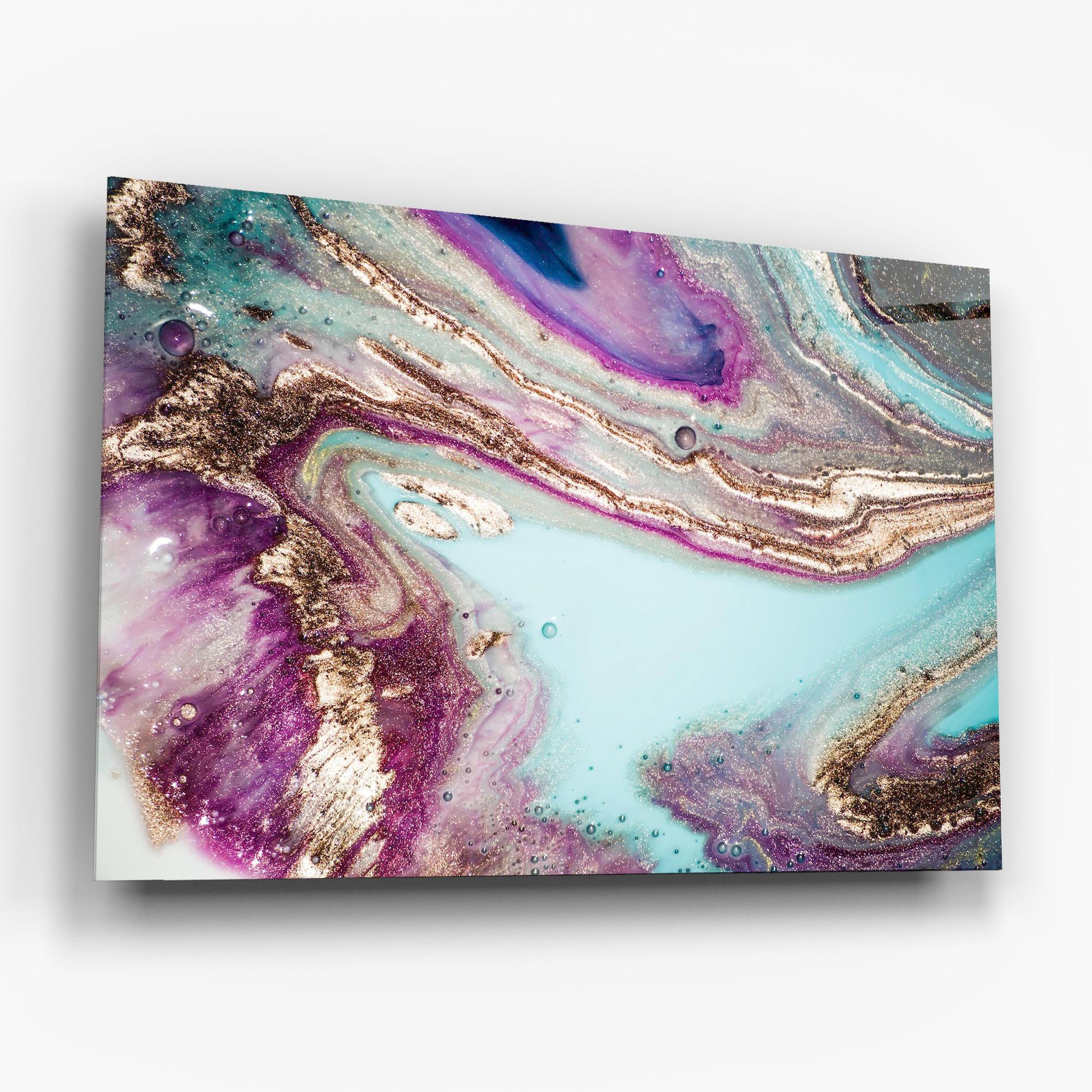 Glasbild Pink Marble Shades mockup 6
